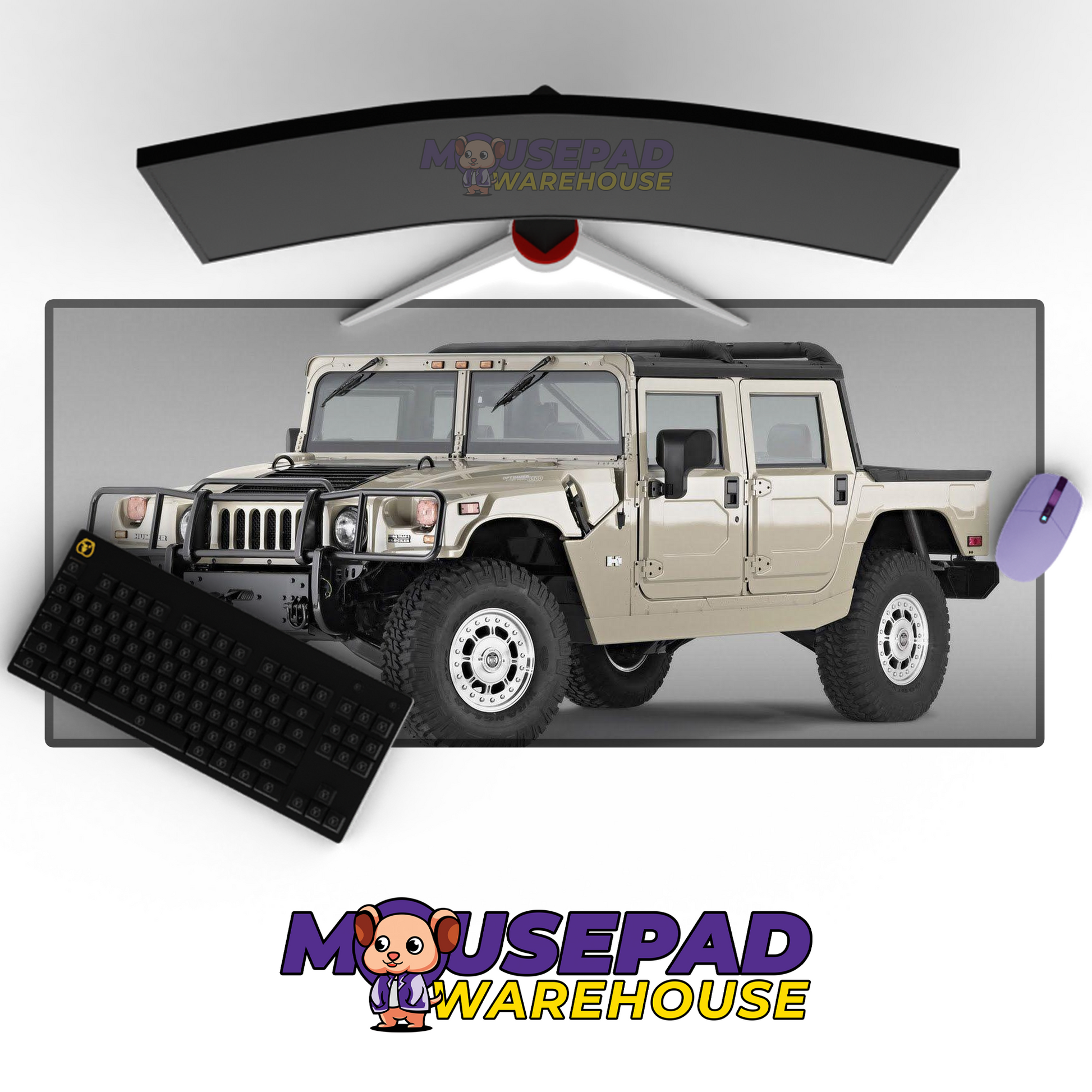 Humvee HMMWV V15 Mousepad Deskmat Mockup