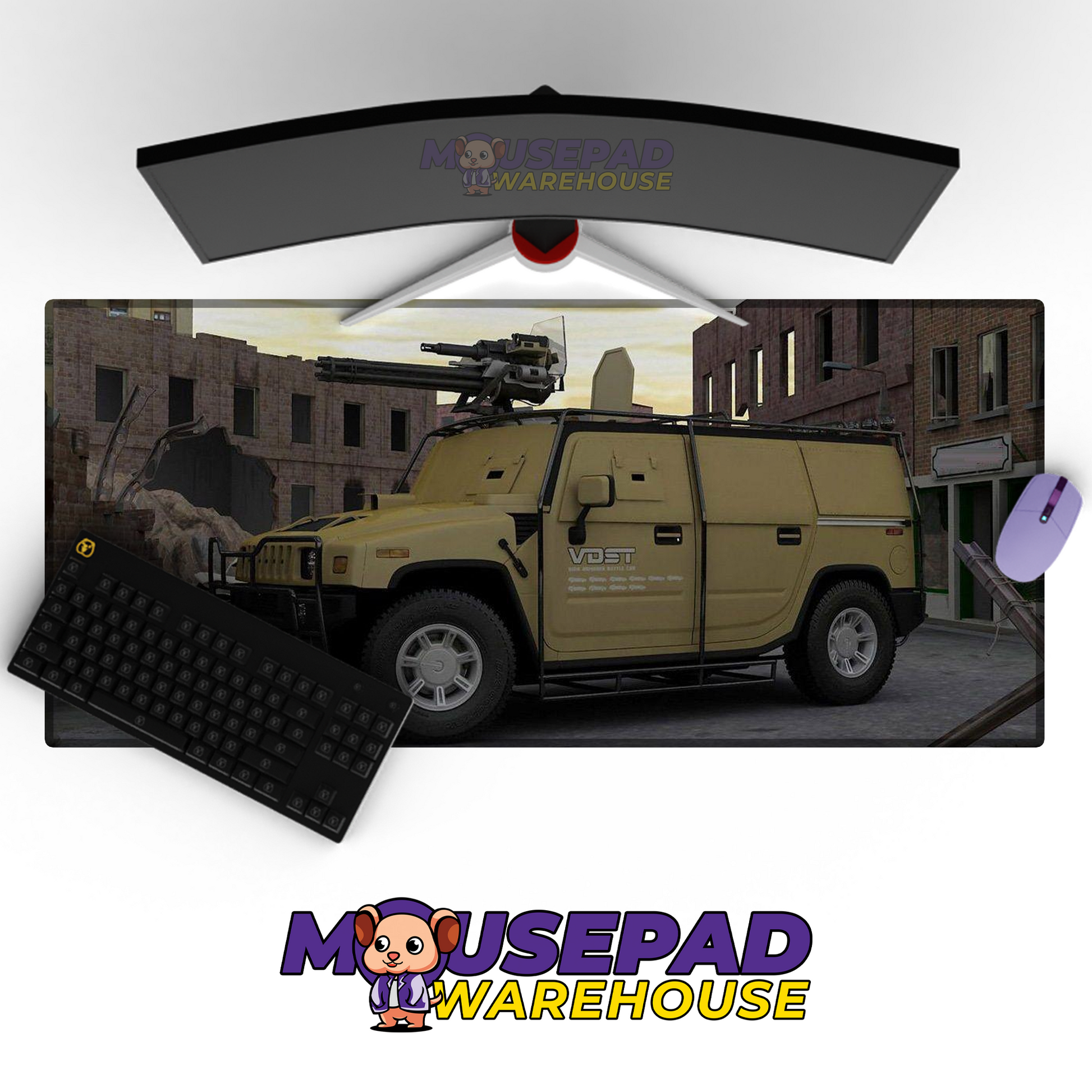 Humvee HMMWV V4 Mousepad Deskmat Mockup