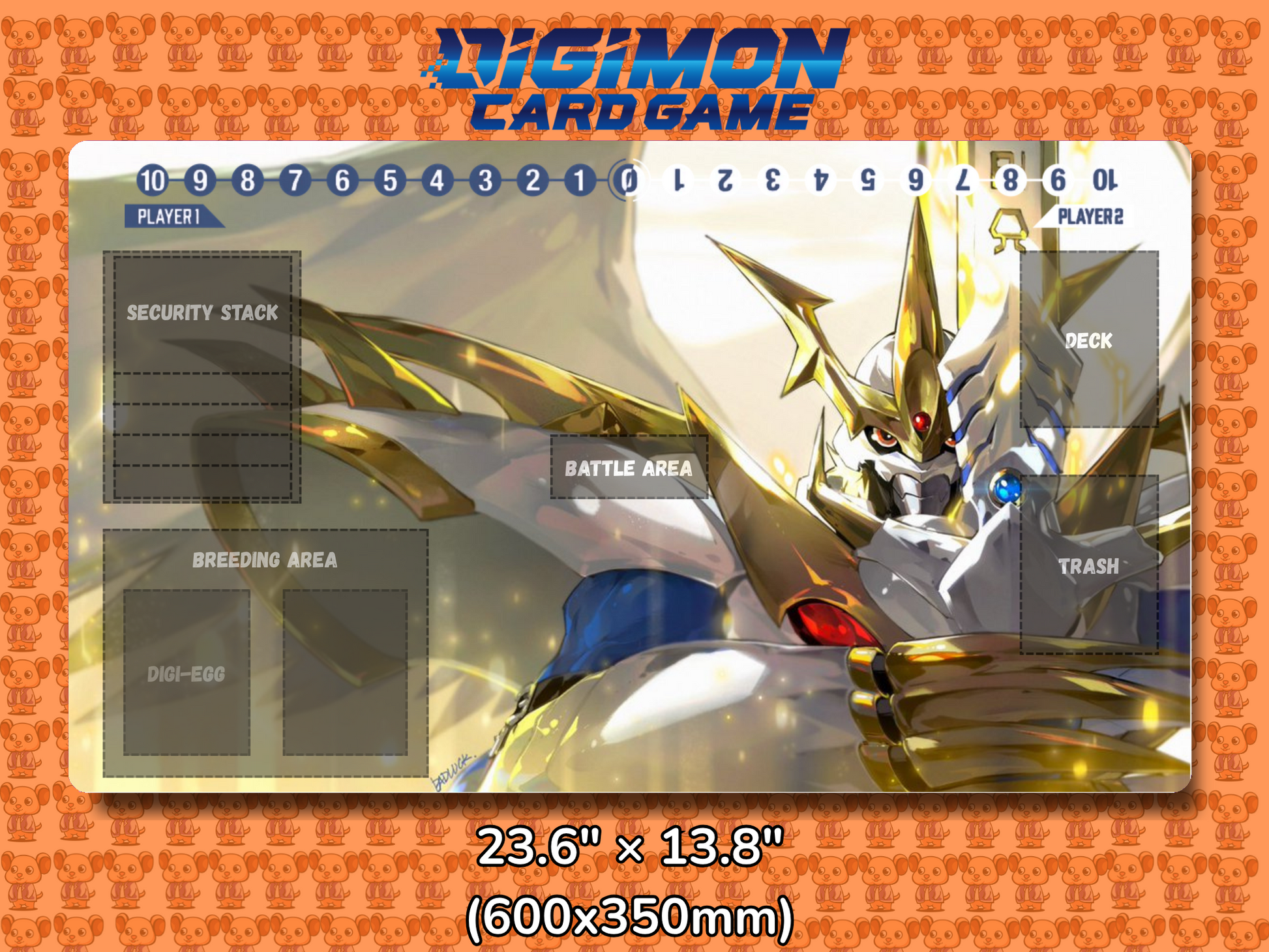 Imperialdramon Paladin Mode Digimon Card Game Playmat Mockup