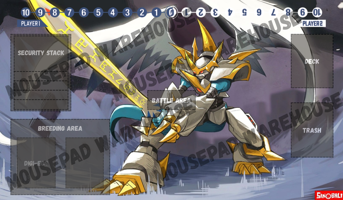 Imperialdramon Paladin Mode V2 Digimon Card Game Playmat