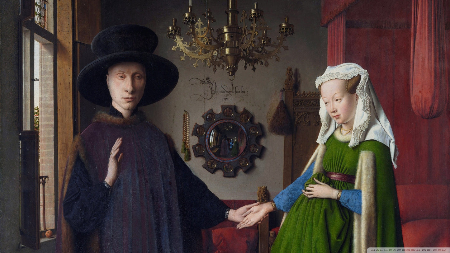 Jan van Eyck - The Arnolfini Portrait Art (Painting) Mousepad