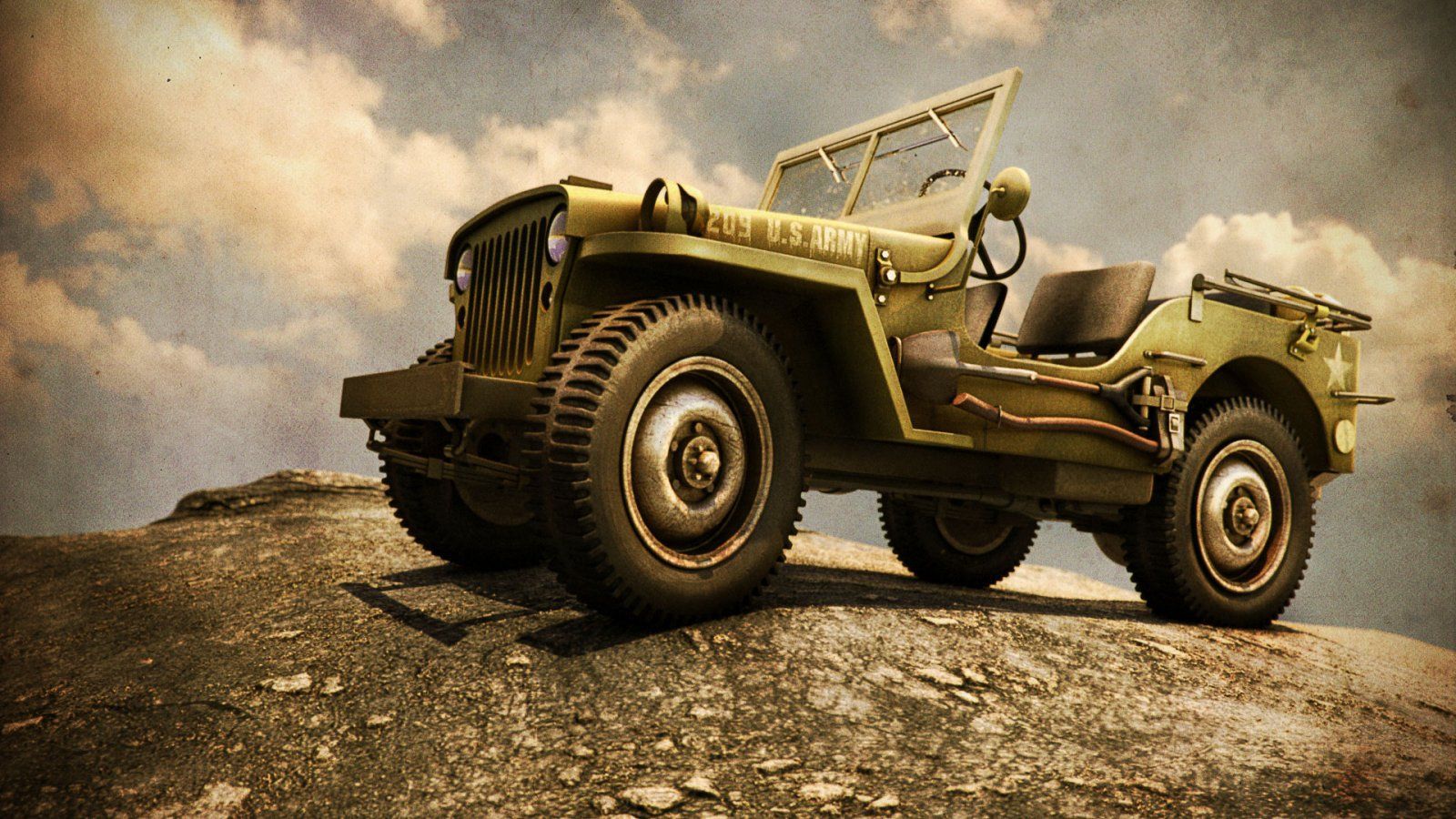 Jeep Willys MB V10 Mousepad Deskmat