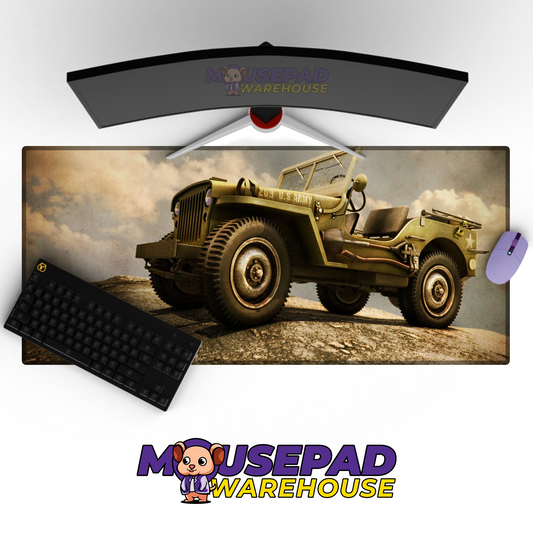 Jeep Willys MB V10 Mousepad Deskmat Mockup