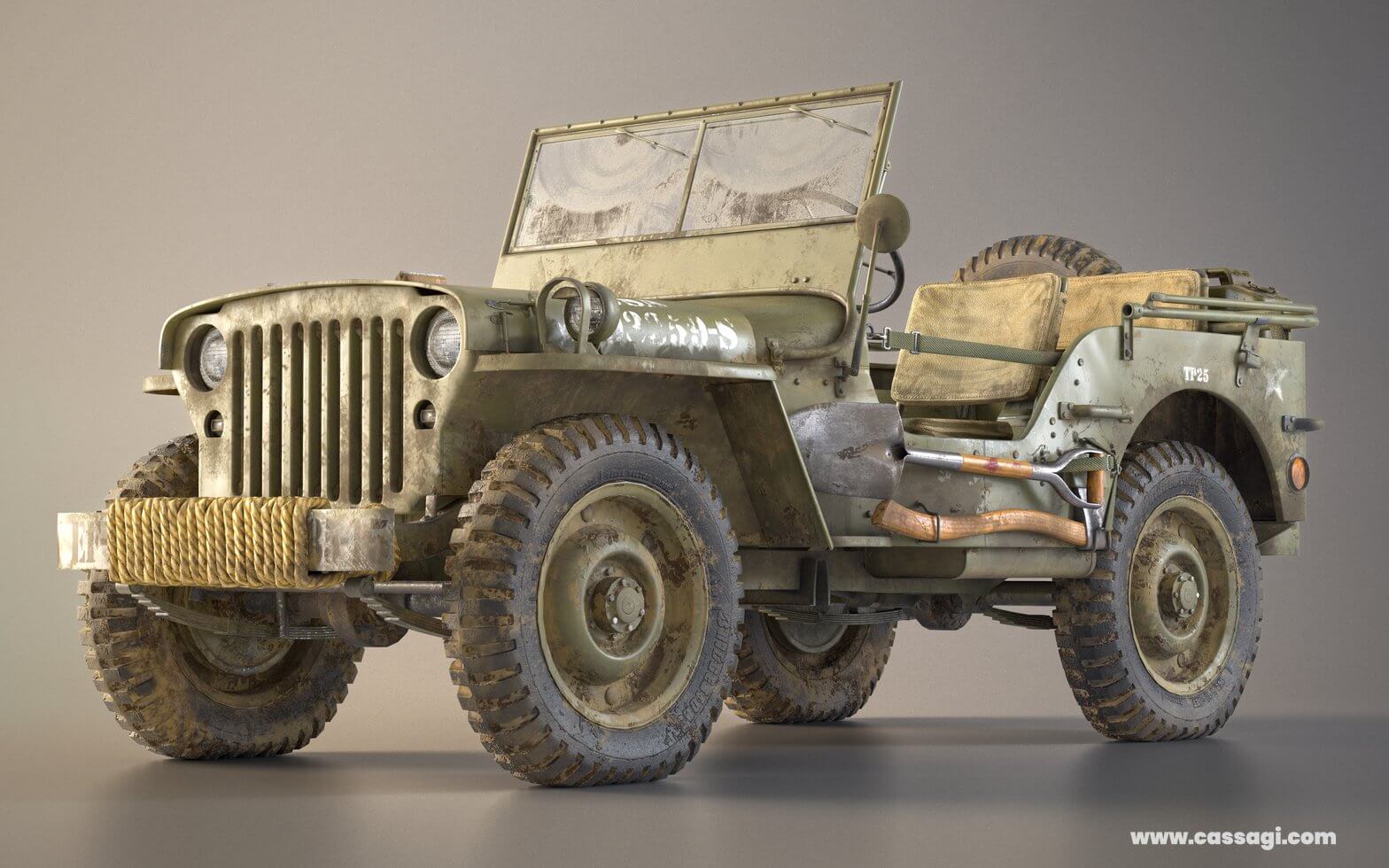 Jeep Willys MB V4 Mousepad Deskmat