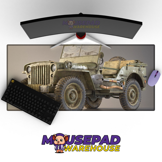 Jeep Willys MB V4 Mousepad Deskmat Mockup