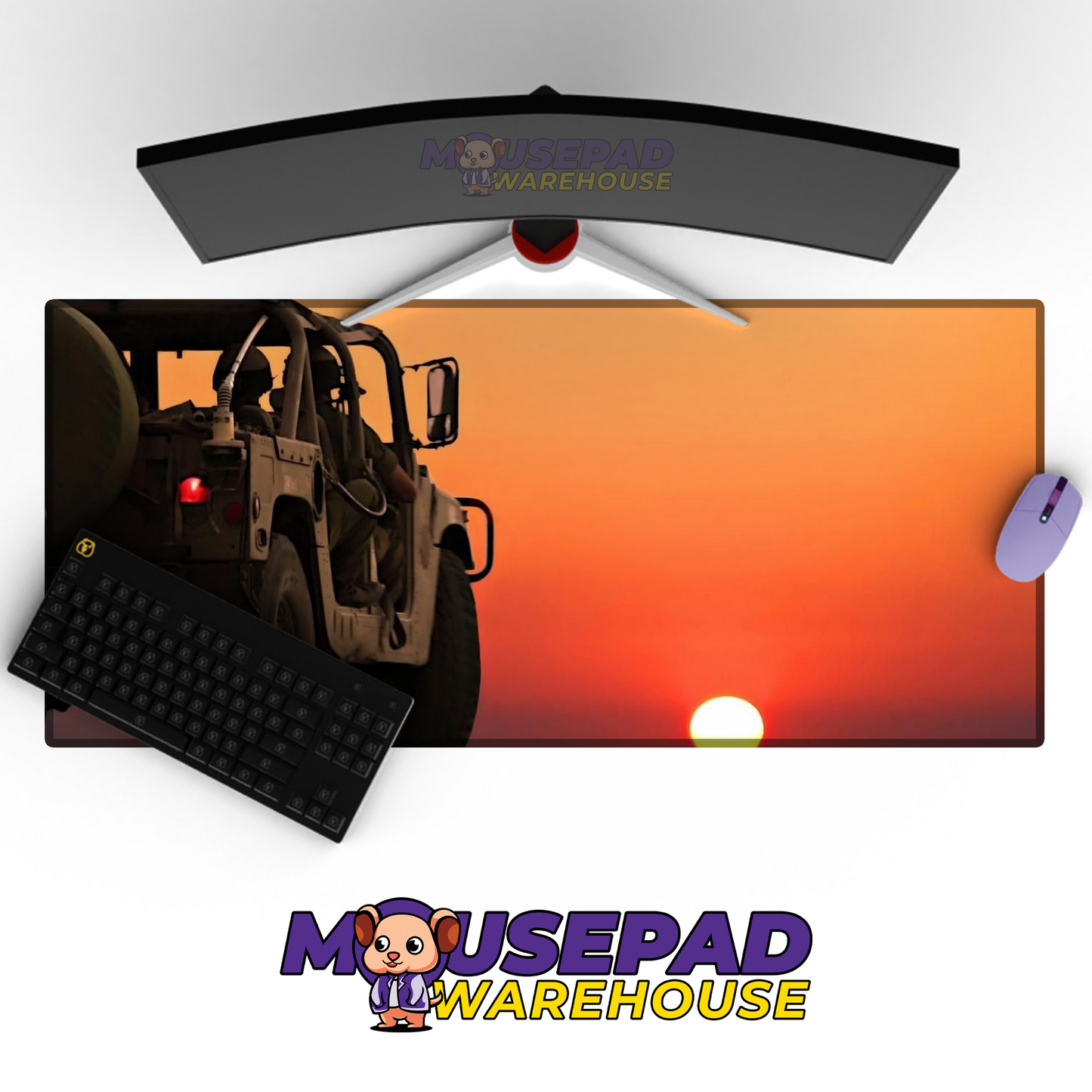 Jeep Willys MB V6 Mousepad Deskmat Mockup