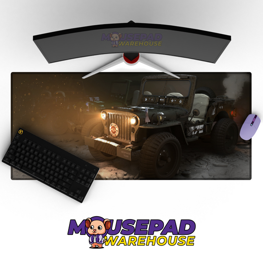 Jeep Willys MB V7 Mousepad Deskmat Mockup