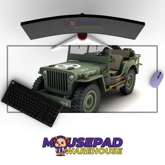 Jeep Willys MB V9 Mousepad Deskmat Mockup