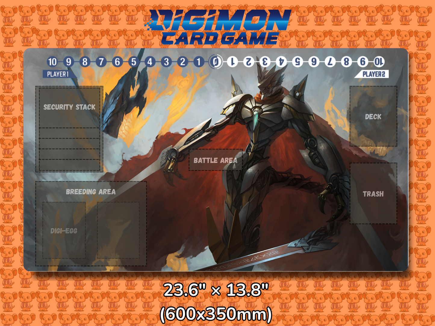 Jessmon Digimon Card Game Playmat Mockup