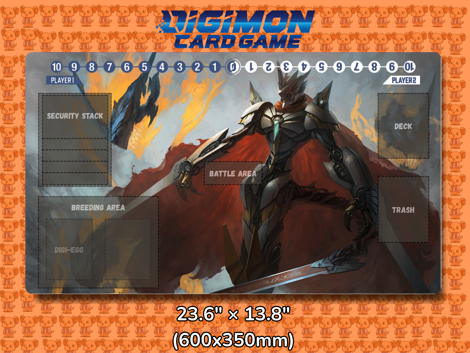 Jessmon Digimon Card Game Playmat Mockup