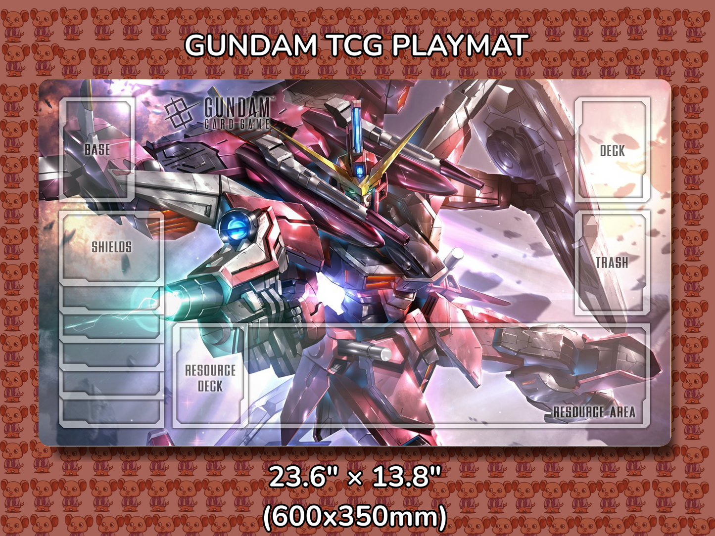 Justice Gundam TCG Playmat Mockup