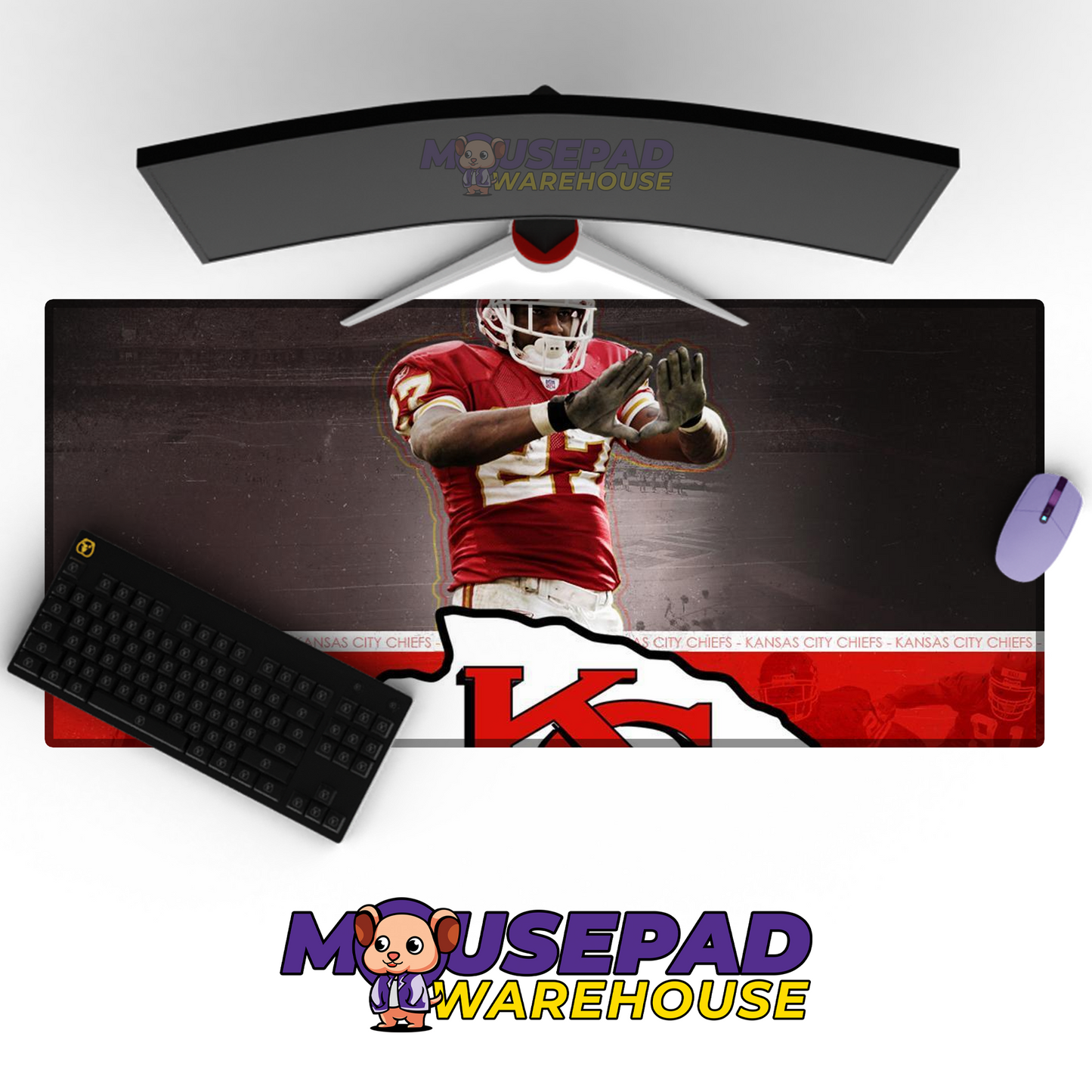 Kansas City Chiefs V10 Mousepad Deskmat Mockup