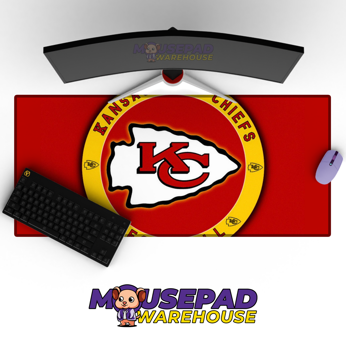 Kansas City Chiefs V15 Mousepad Deskmat Mockup
