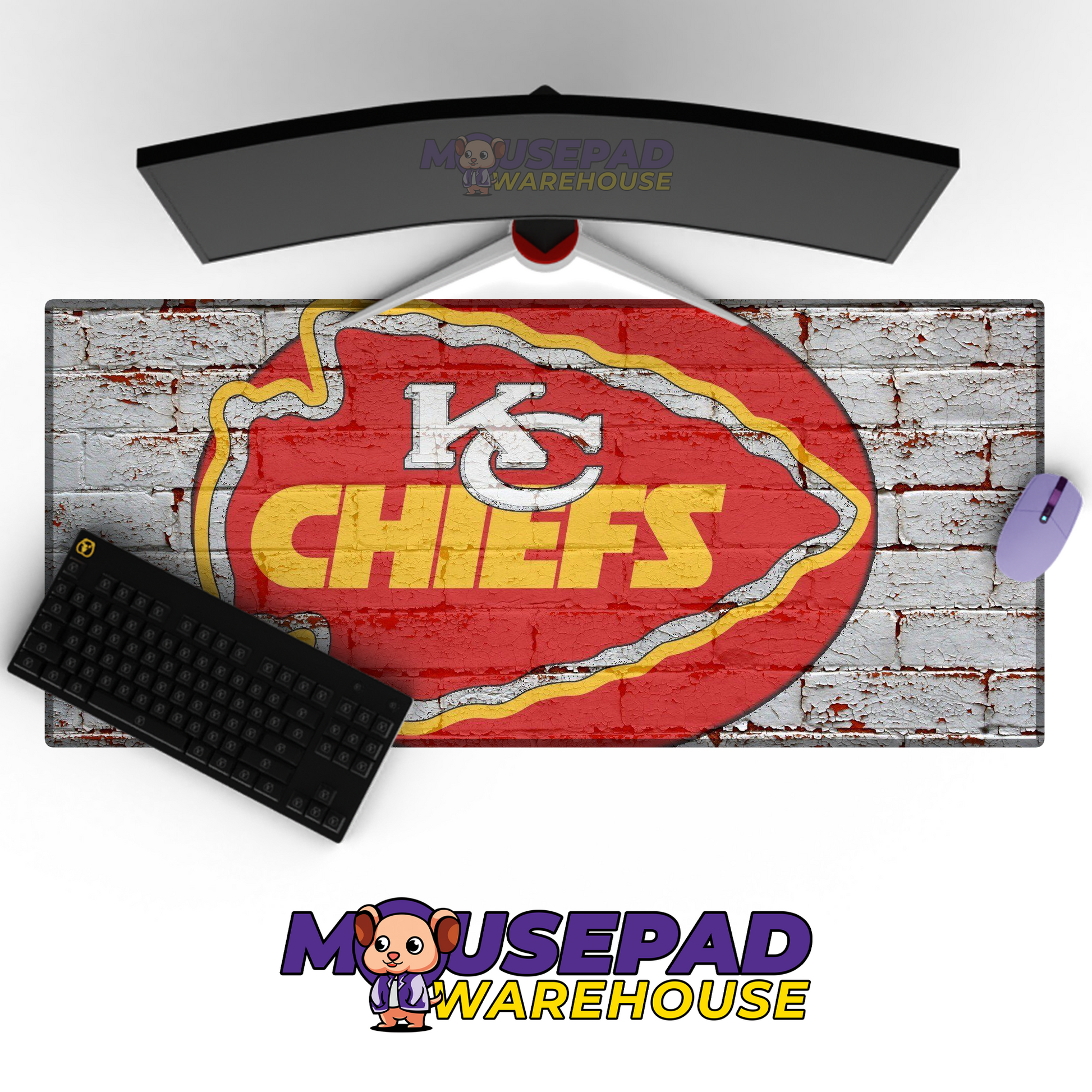 Kansas City Chiefs V16 Mousepad Deskmat Mockup