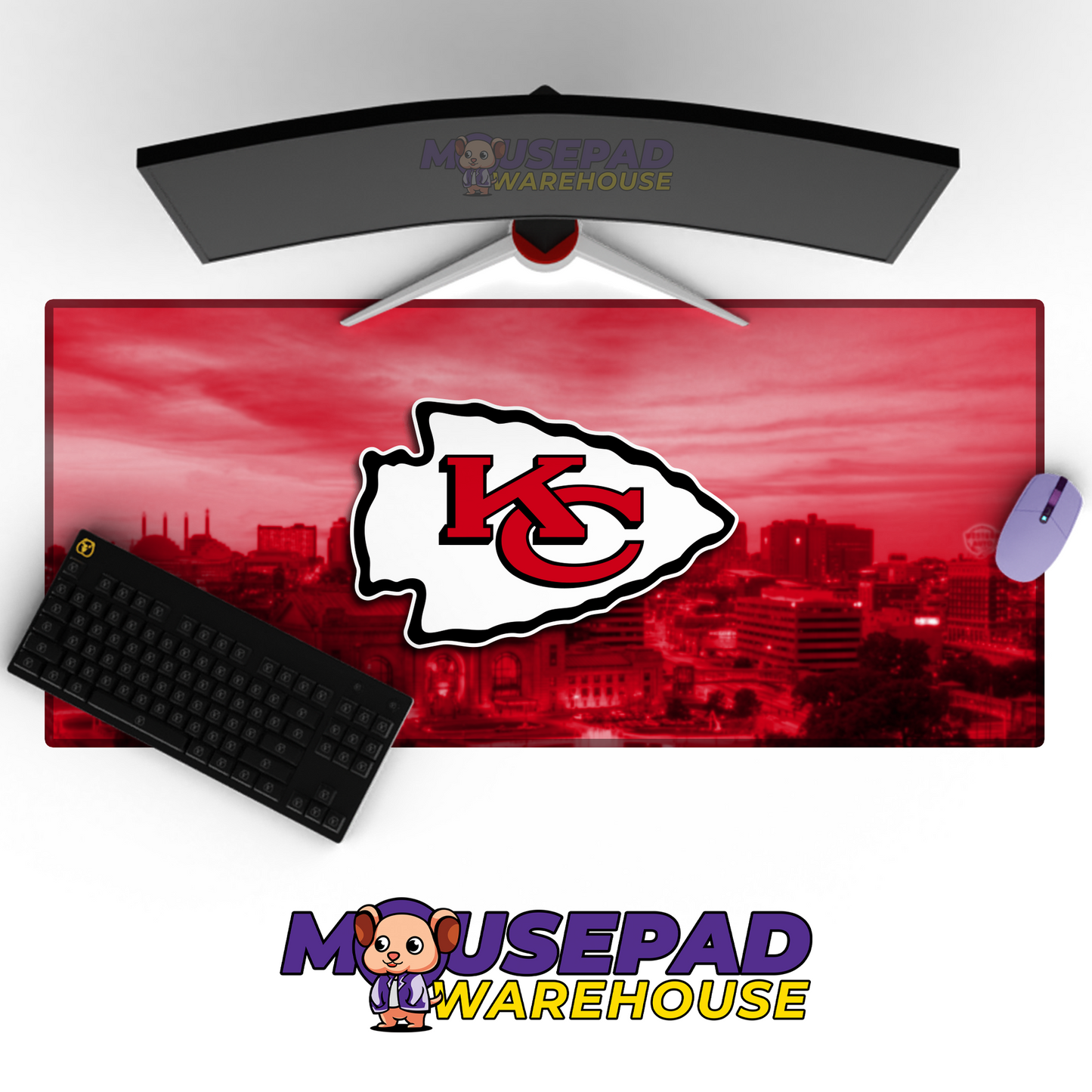 Kansas City Chiefs V17 Mousepad Deskmat Mockup