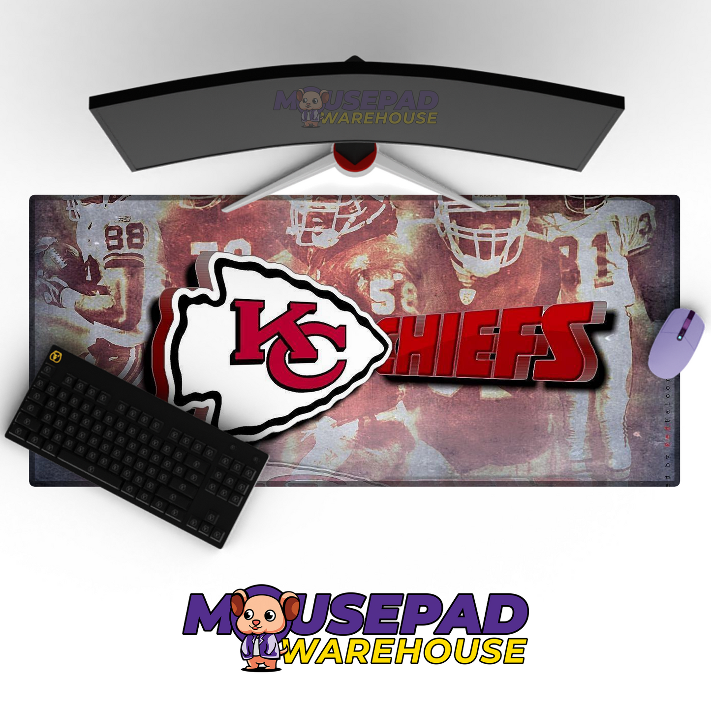 Kansas City Chiefs V18 Mousepad Deskmat Mockup