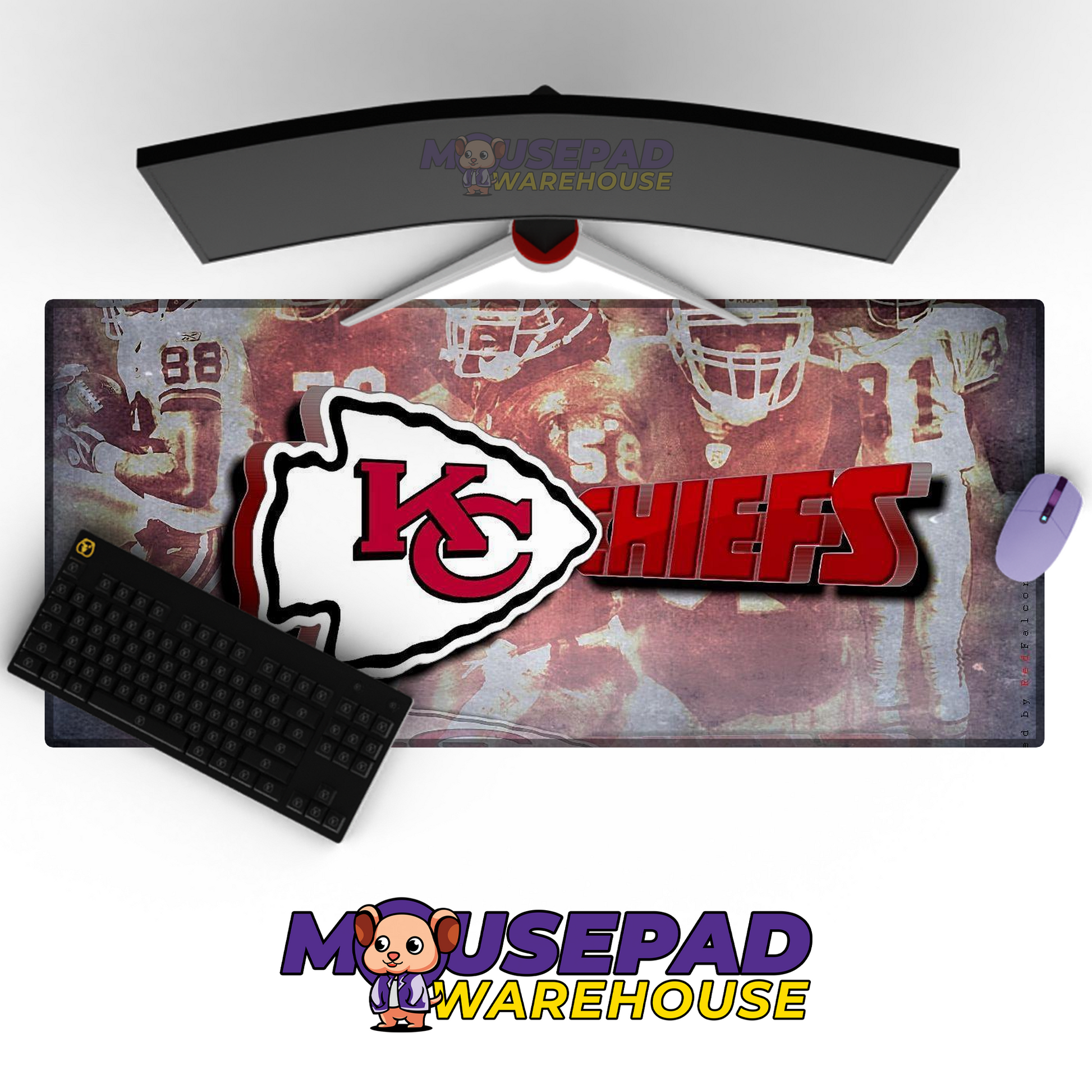 Kansas City Chiefs V18 Mousepad Deskmat Mockup