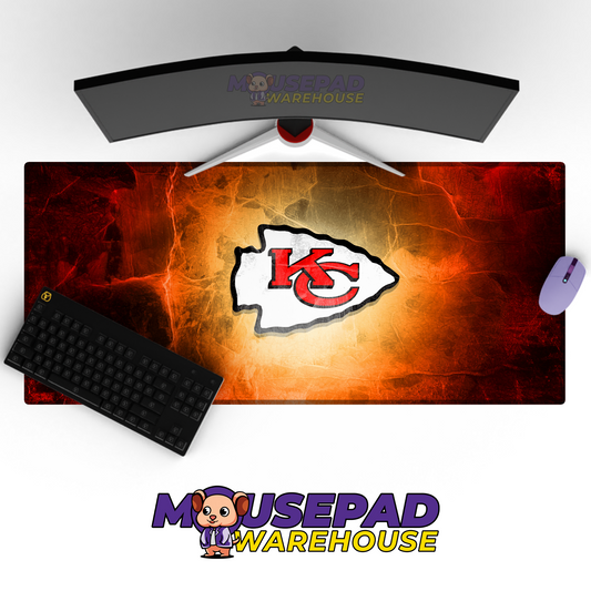 Kansas City Chiefs V1 Mousepad Deskmat Mockup
