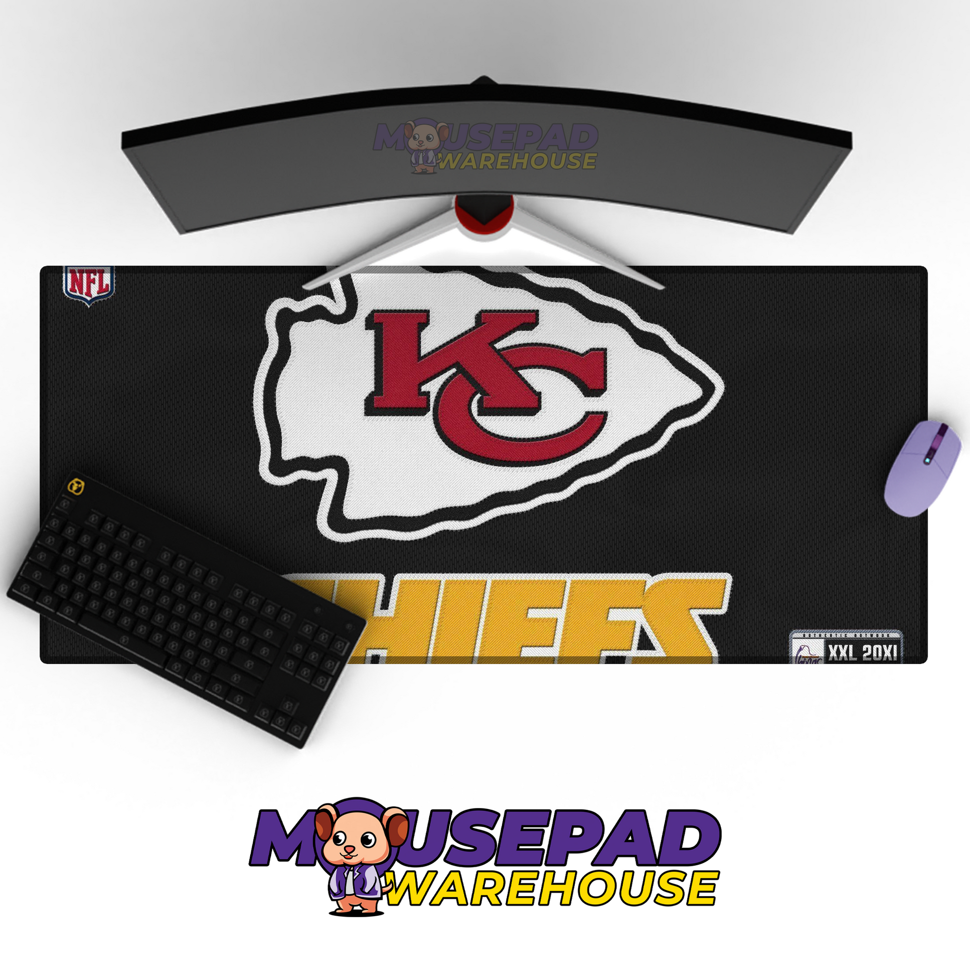 Kansas City Chiefs V20 Mousepad Deskmat Mockup