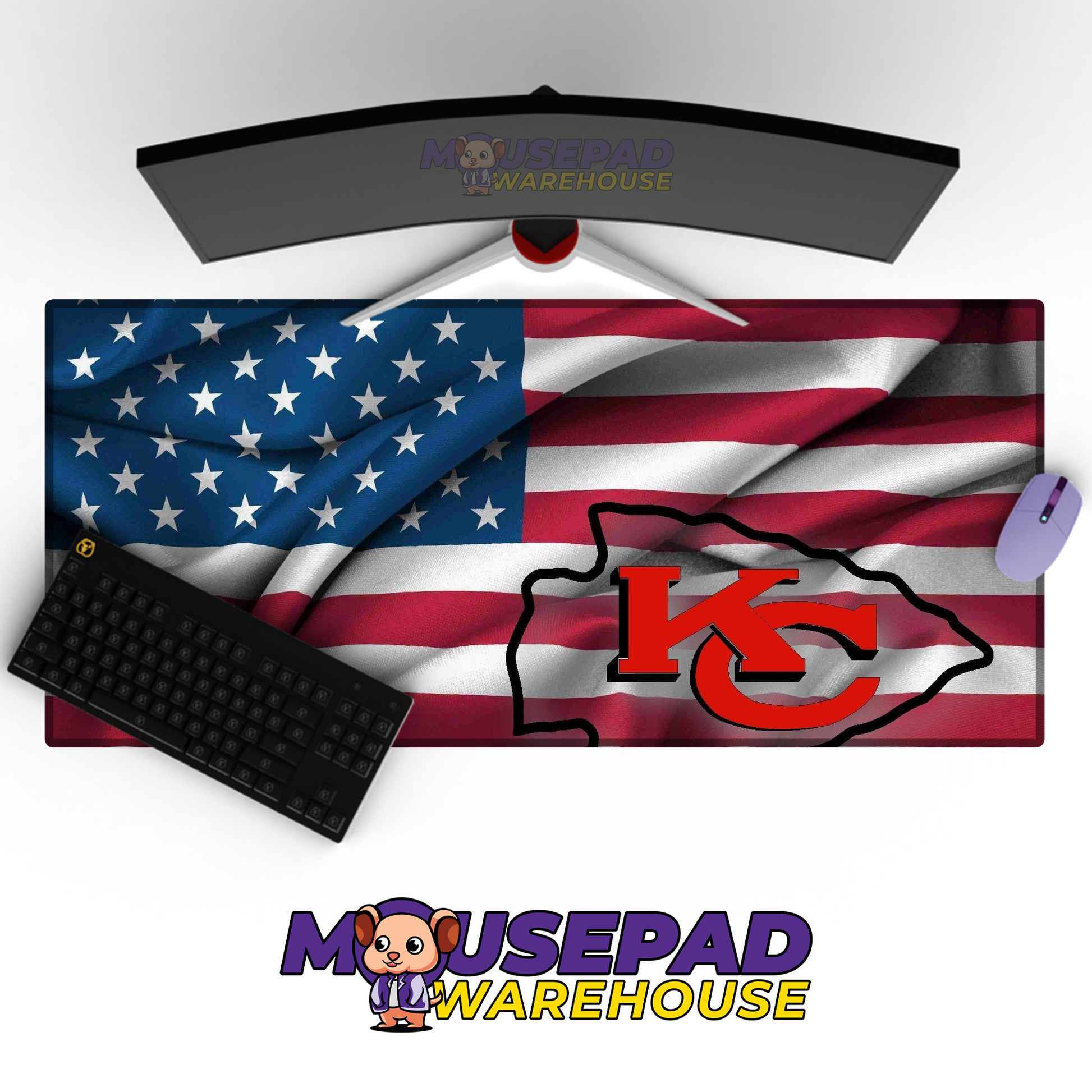 Kansas City Chiefs V21 Mousepad Deskmat Mockup