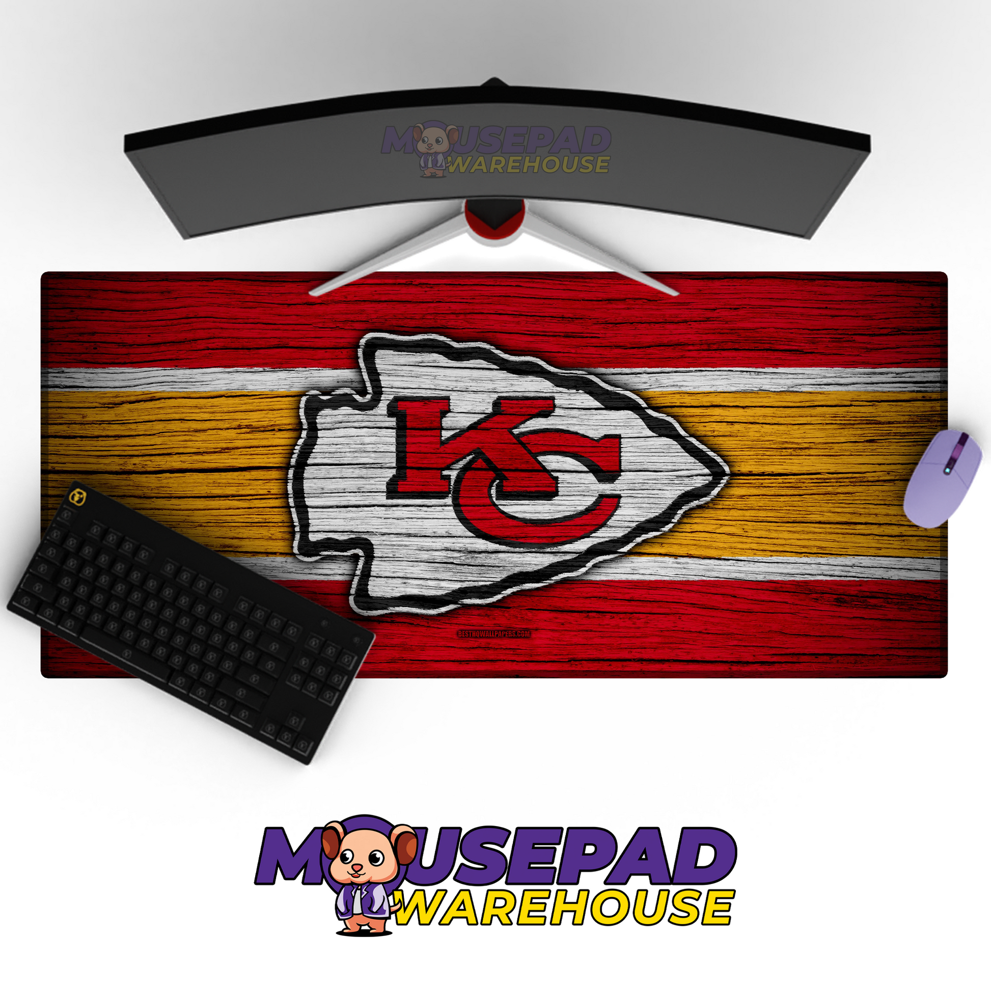 Kansas City Chiefs V23 Mousepad Deskmat Mockup