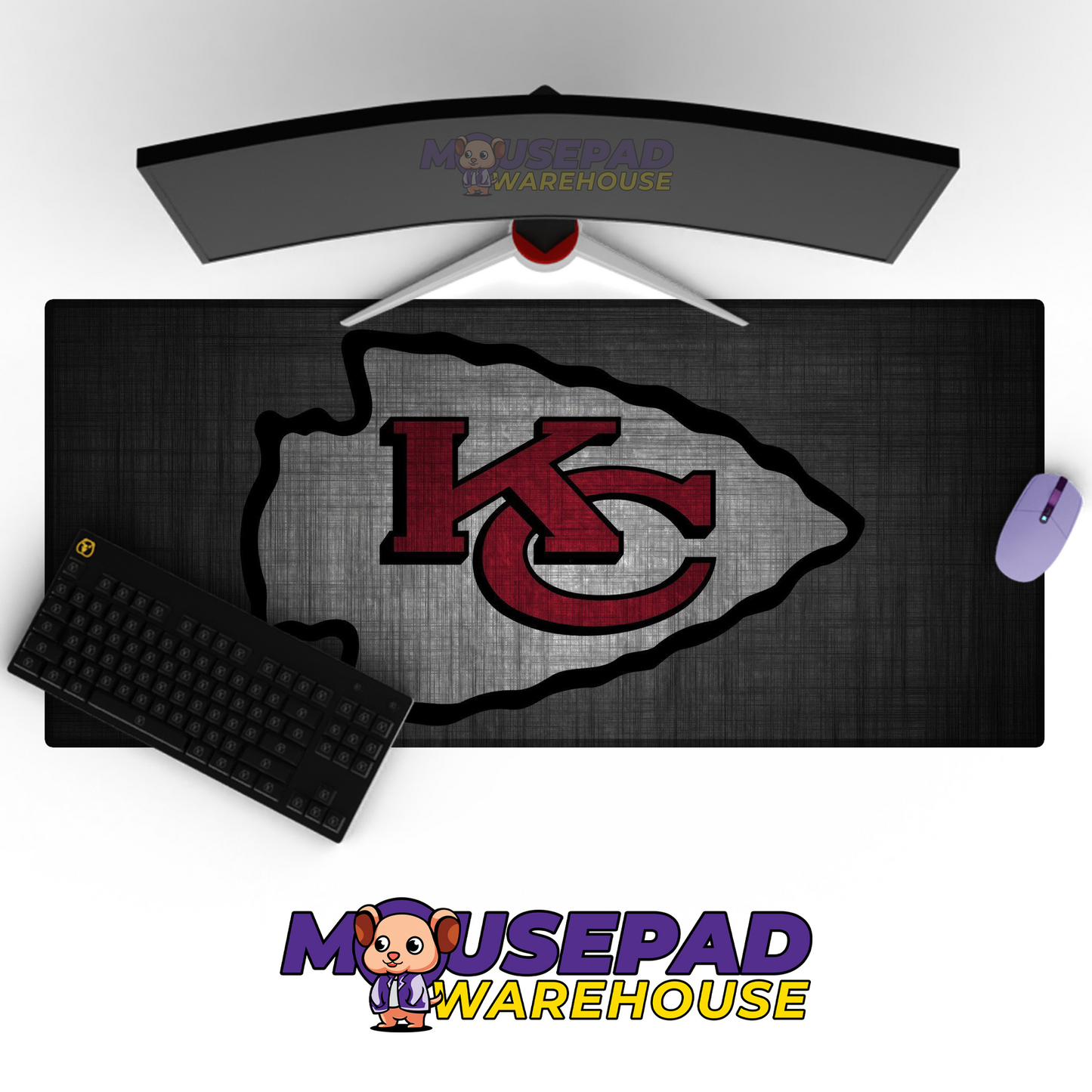 Kansas City Chiefs V3 Mousepad Deskmat Mockup