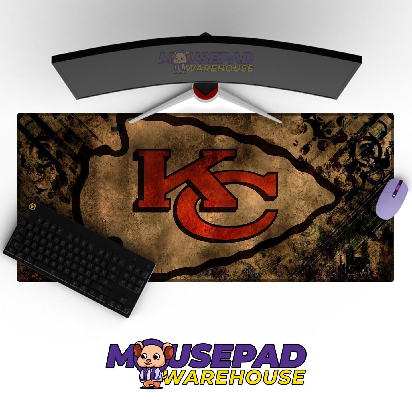 Kansas City Chiefs V4 Mousepad Deskmat Mockup