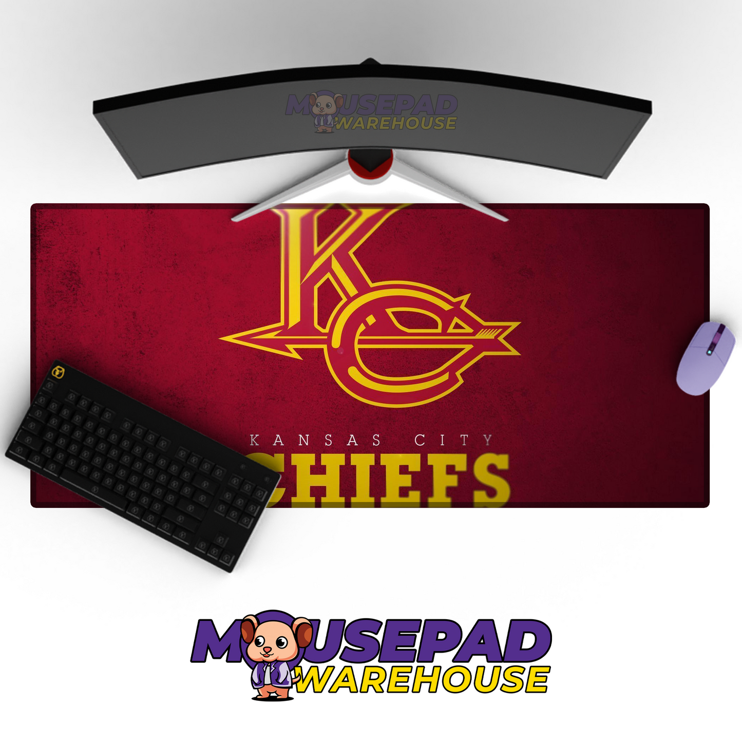 Kansas City Chiefs V5 Mousepad Deskmat Mockup