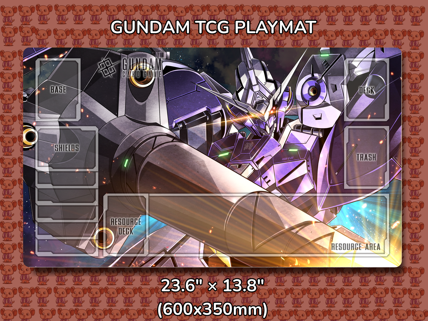 Kimaris Vidar Gundam TCG Playmat Mockup