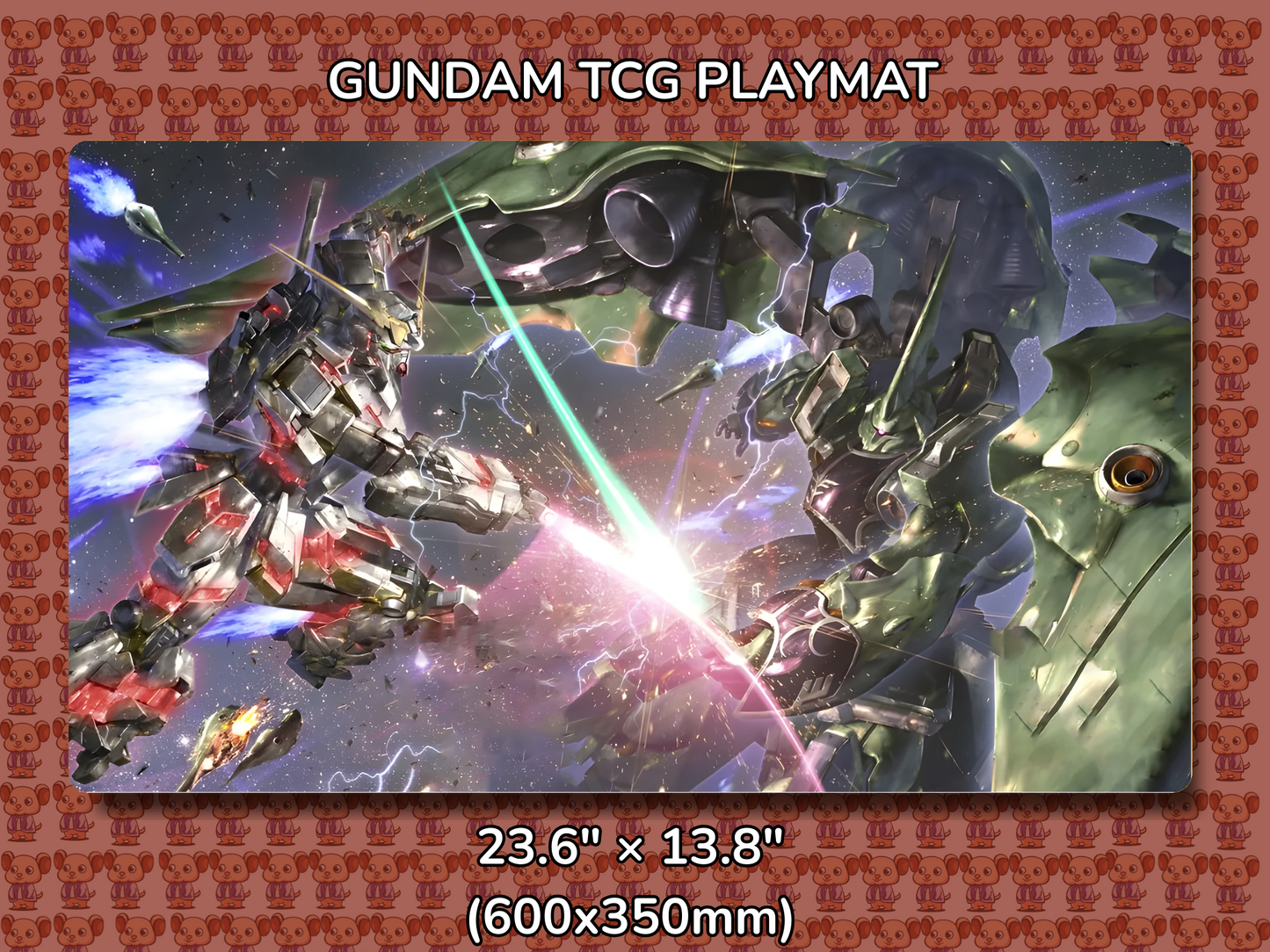 Ksha Vs Unicorn no layout Gundam TCG Playmat Mockup