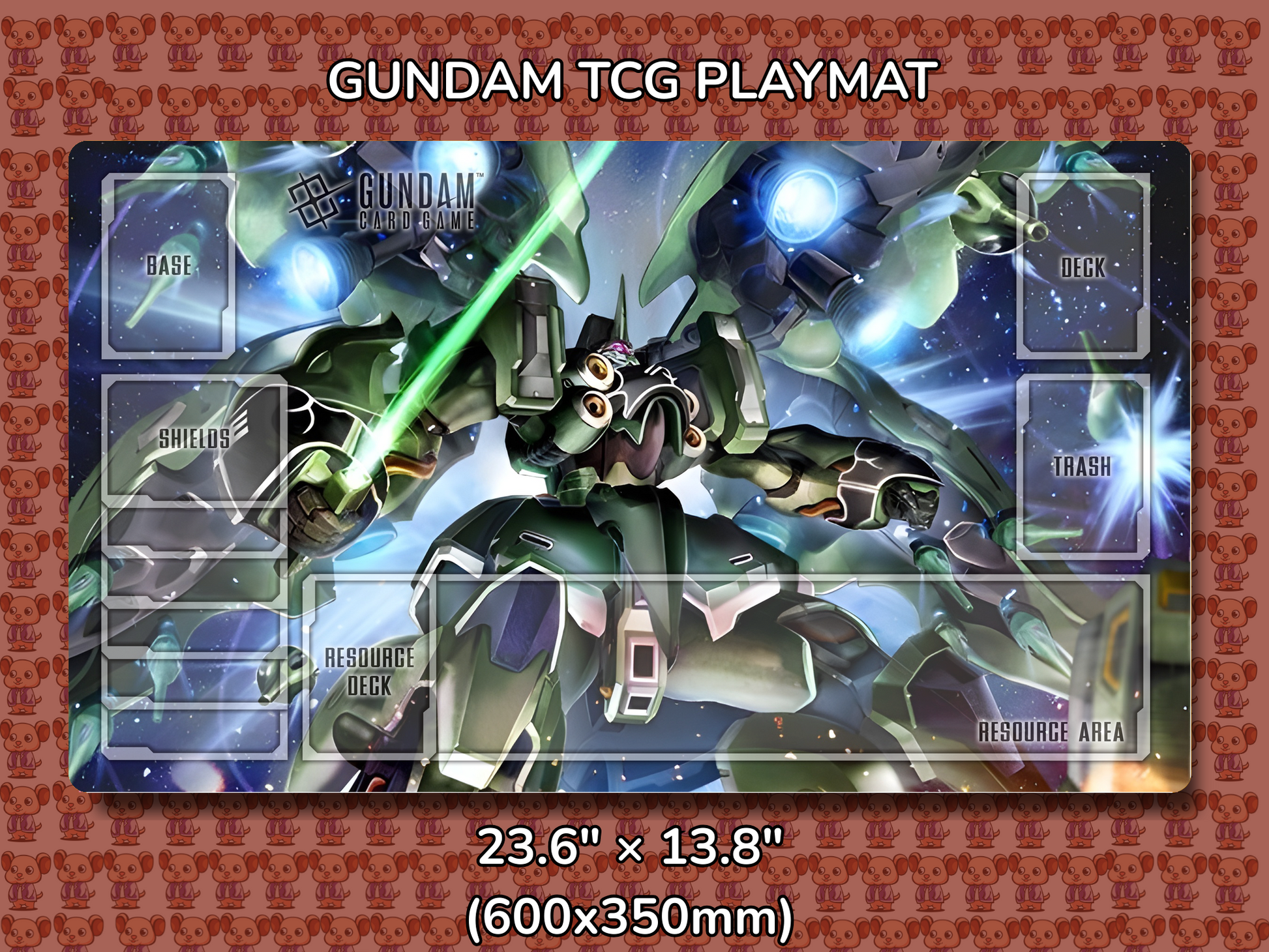 Kshatriya Gundam TCG Playmat Mockup