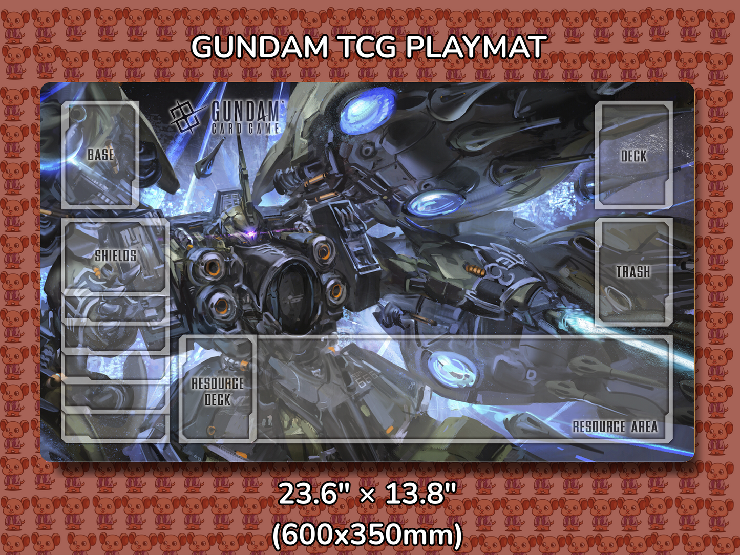 Kshatriya Playmat PNG Gundam TCG Playmat Mockup