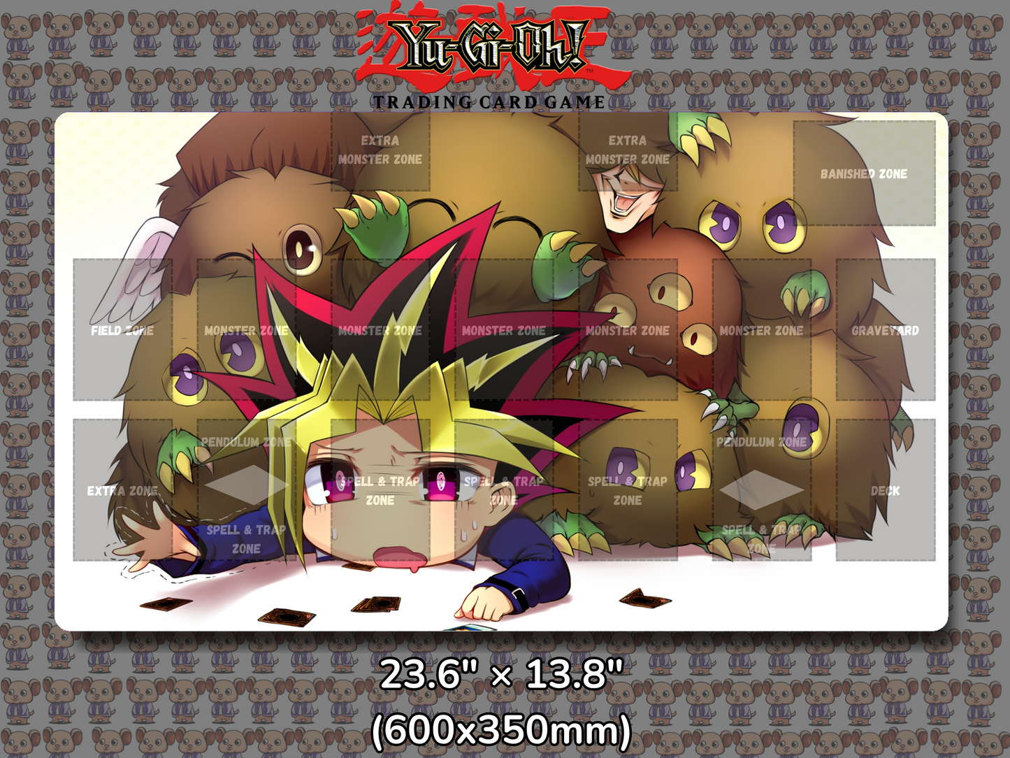 Kuriboh Overload Yu Gi Oh Card Game Playmat Mockup