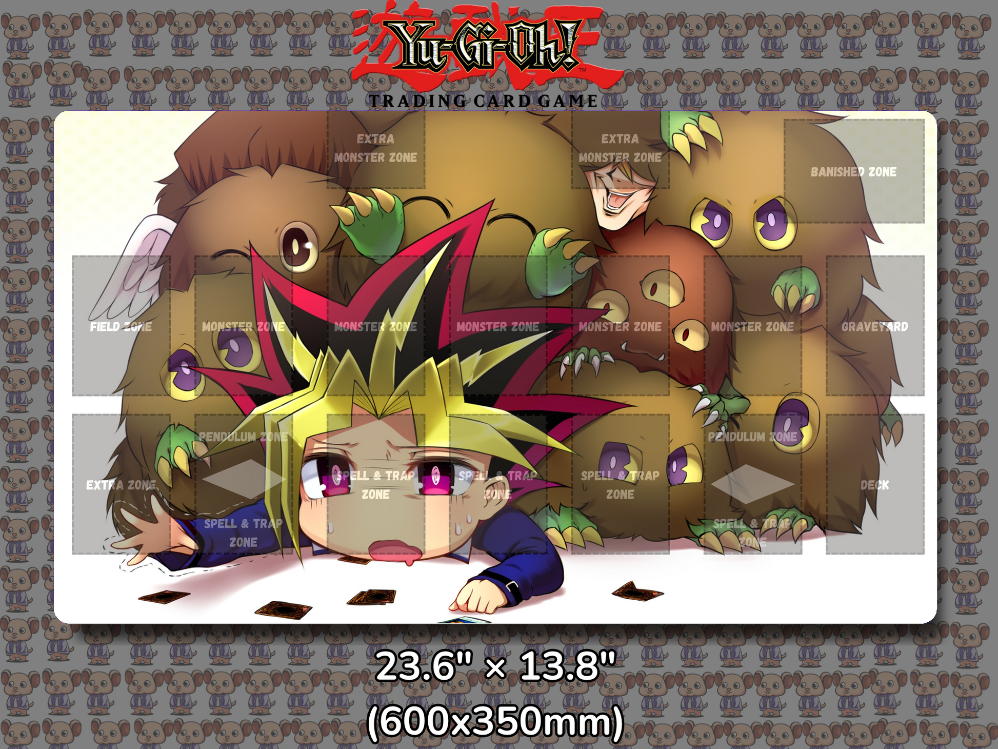 Kuriboh Overload Yu Gi Oh Card Game Playmat Mockup