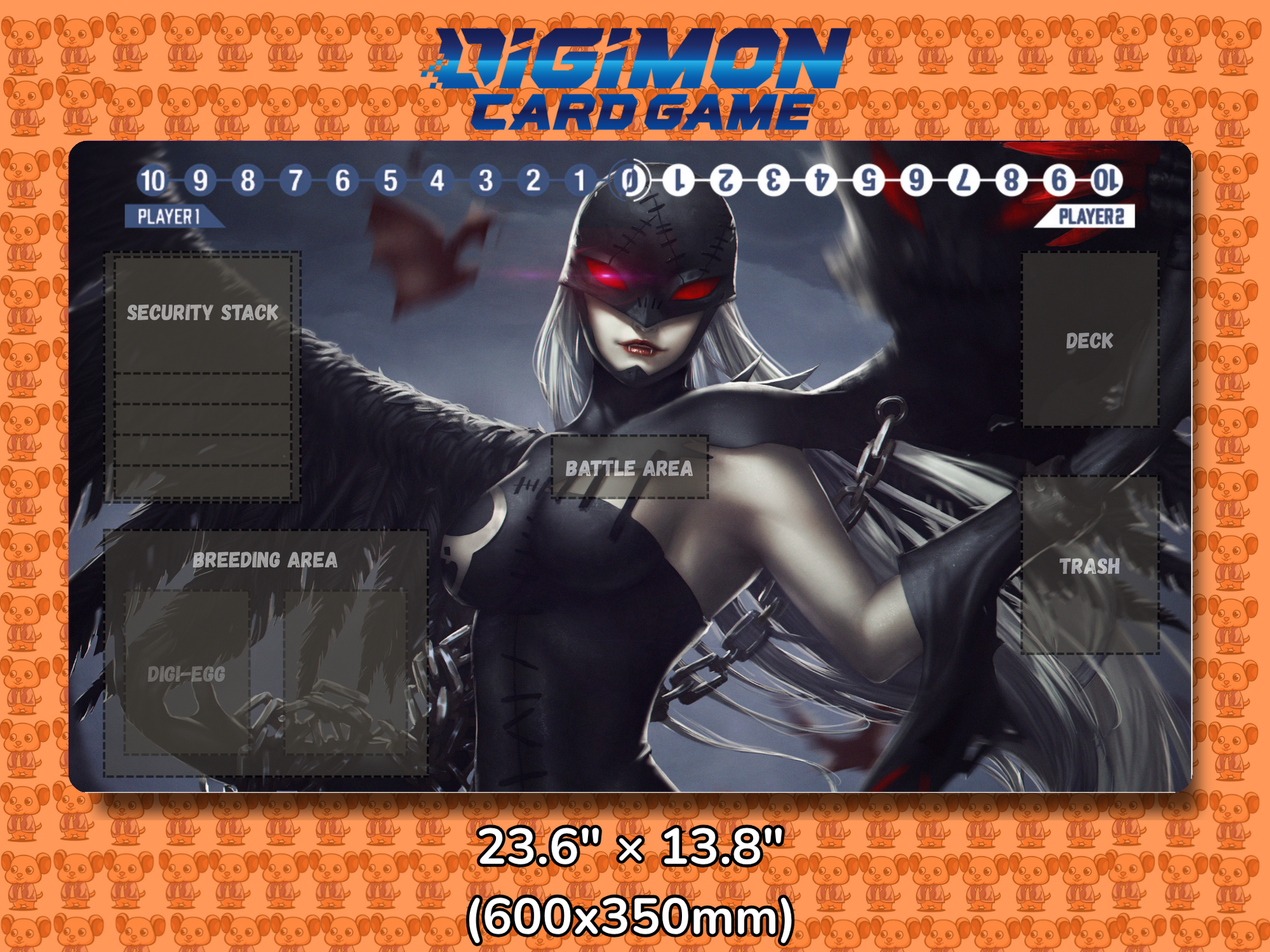 Ladydevimon Digimon Card Game Playmat Mockup