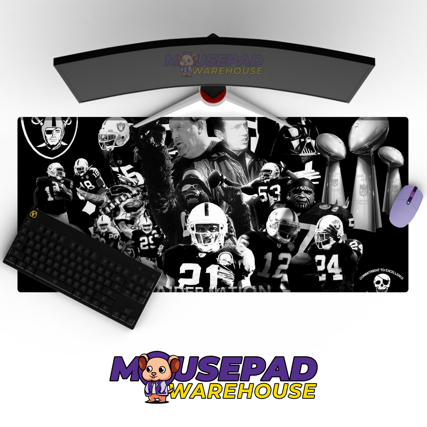 Las Vegas Raiders V24 Mousepad Deskmat Mockup