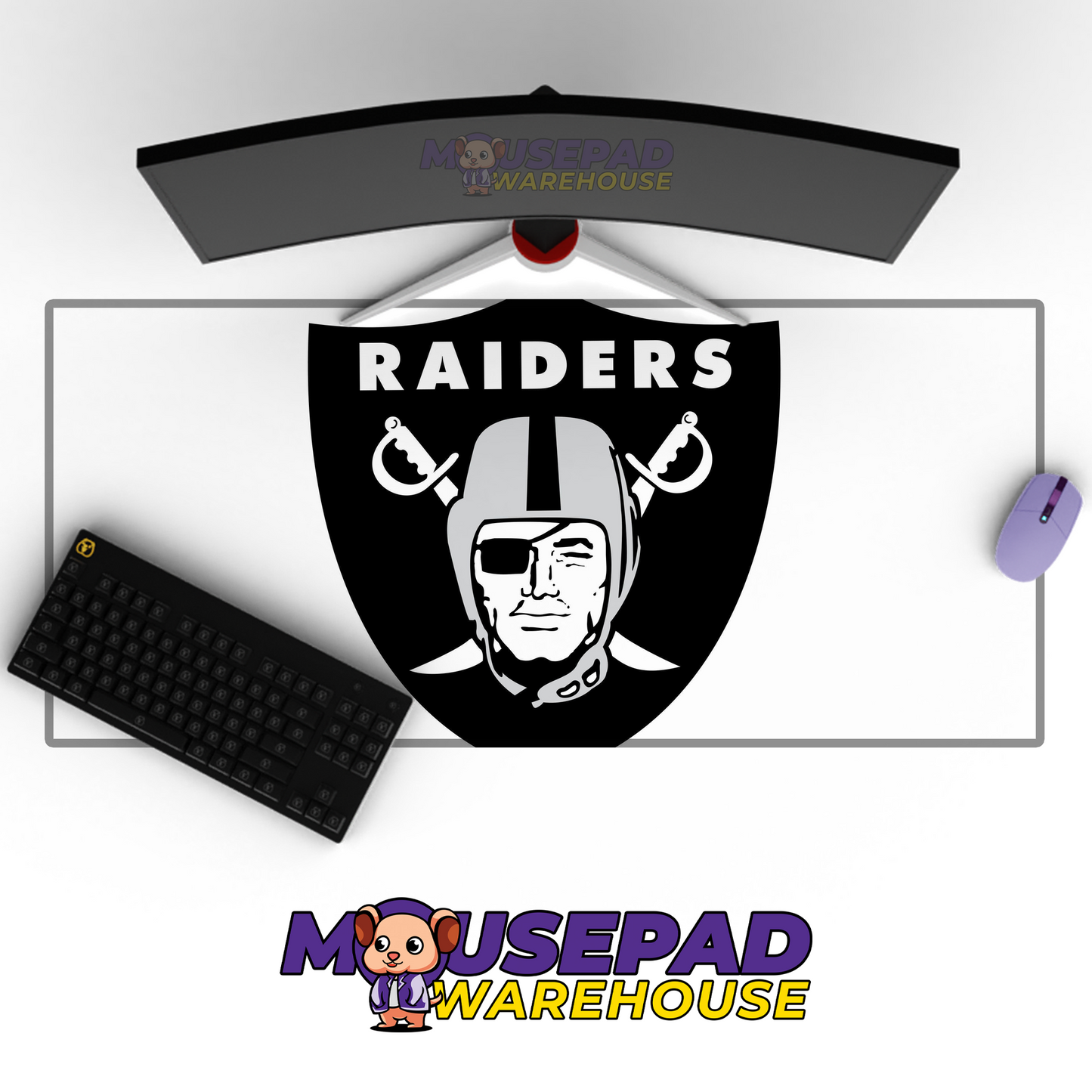 Las Vegas Raiders V25 Mousepad Deskmat Mockup