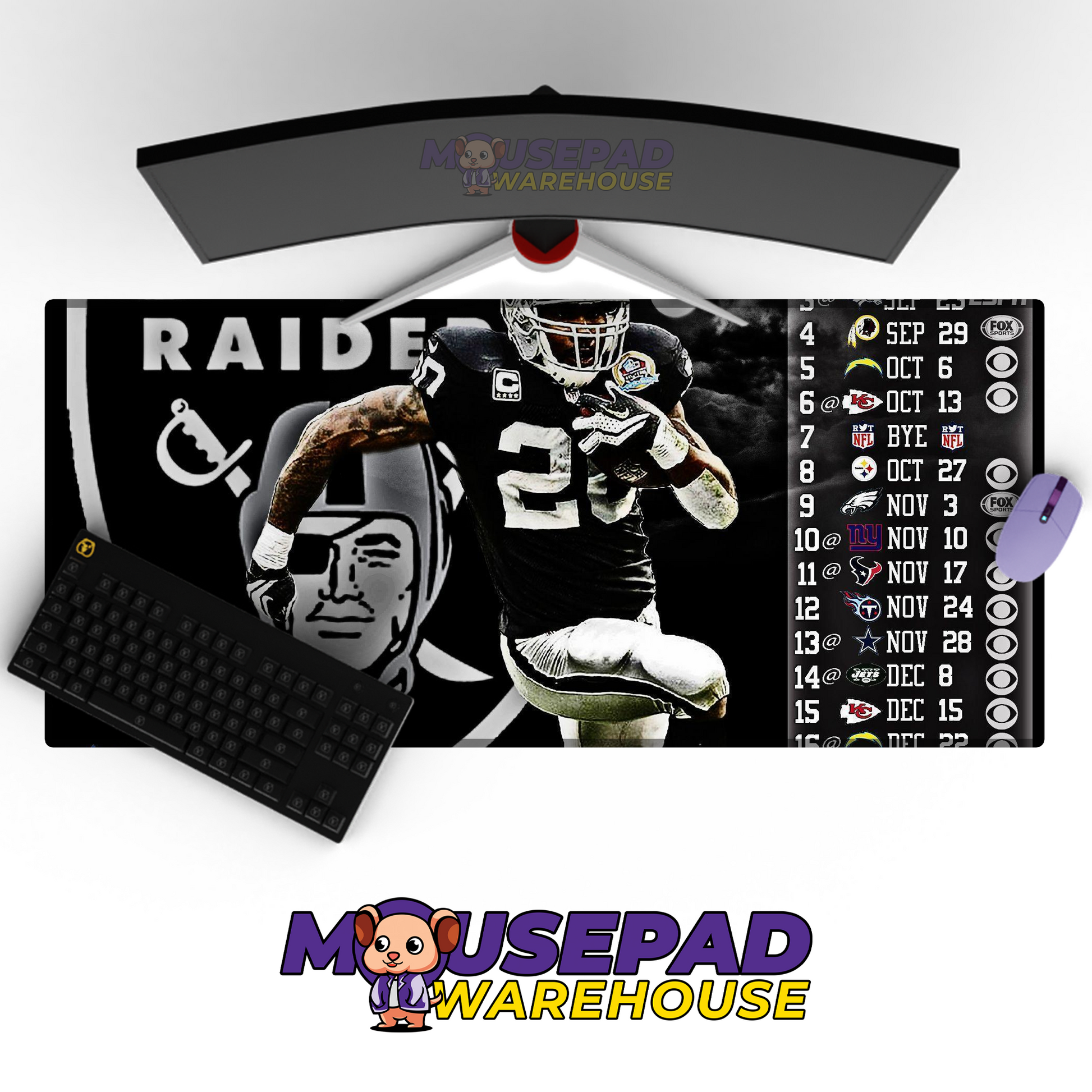 Las Vegas Raiders V29 Mousepad Deskmat Mockup