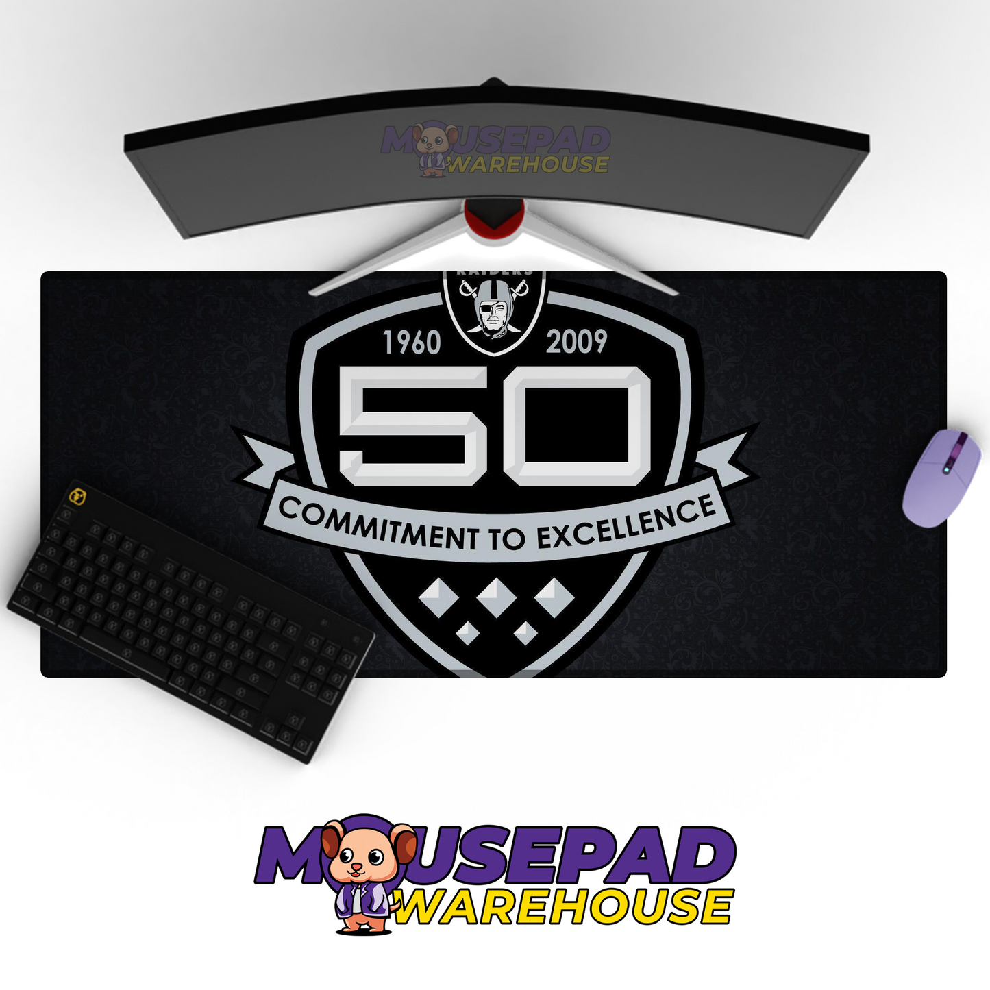 Las Vegas Raiders V2 Mousepad Deskmat Mockup