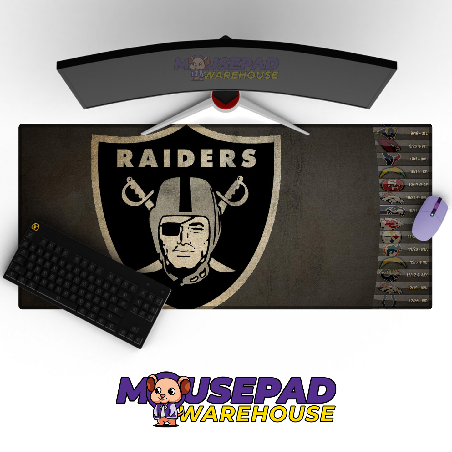 Las Vegas Raiders V34 Mousepad Deskmat Mockup