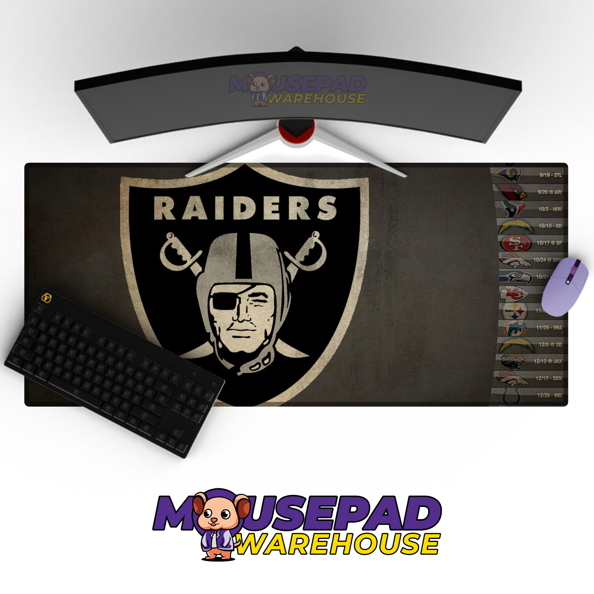Las Vegas Raiders V34 Mousepad Deskmat Mockup