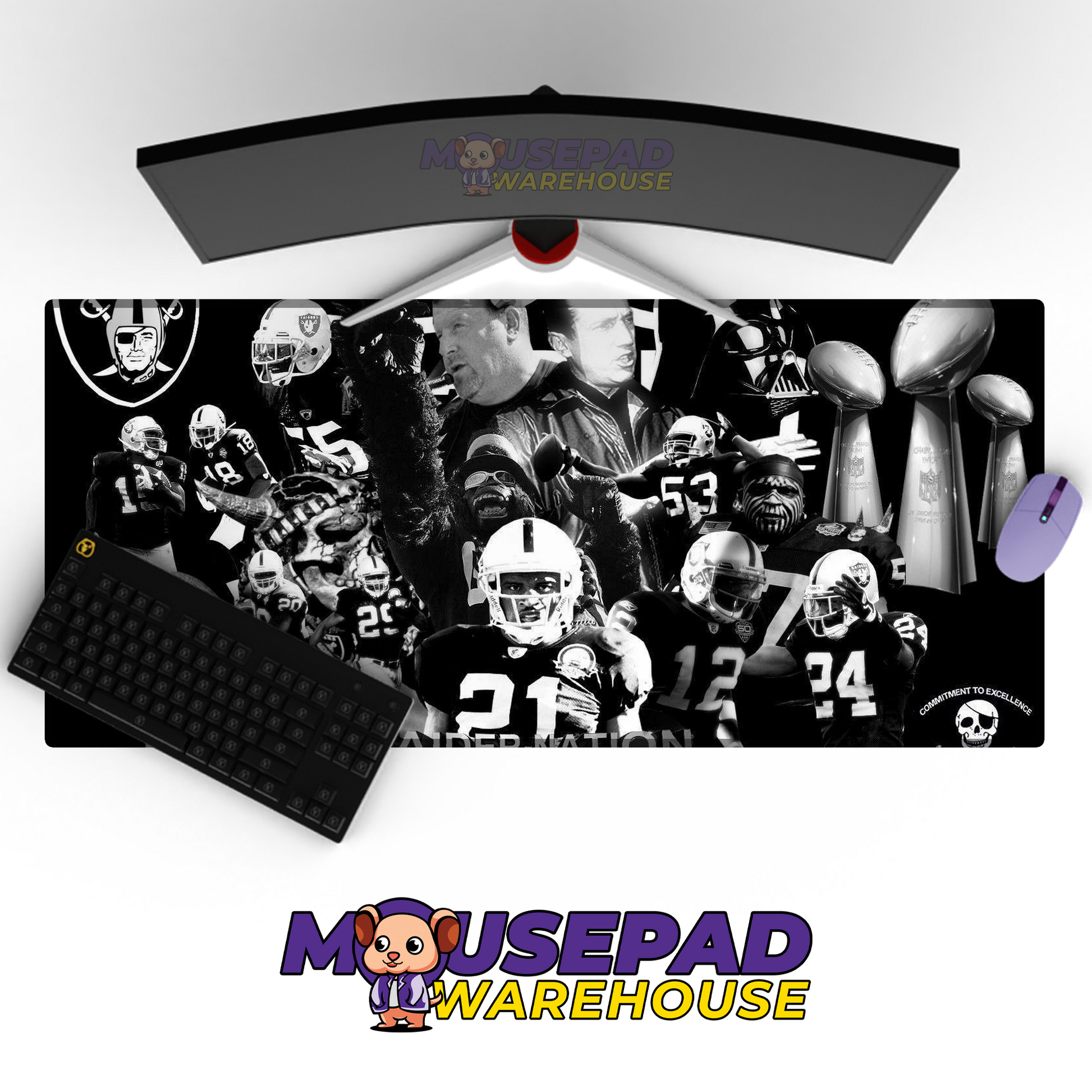Las Vegas Raiders V3 Mousepad Deskmat Mockup