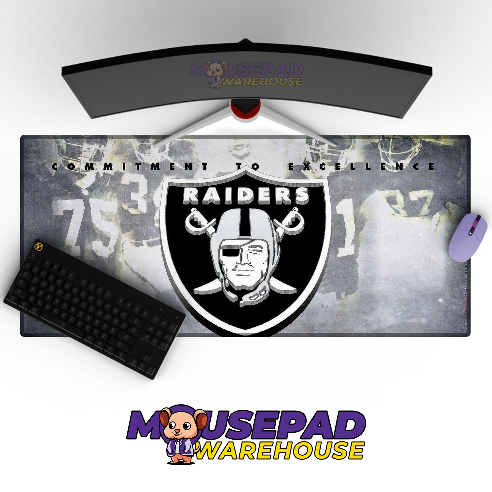 Las Vegas Raiders V6 Mousepad Deskmat Mockup