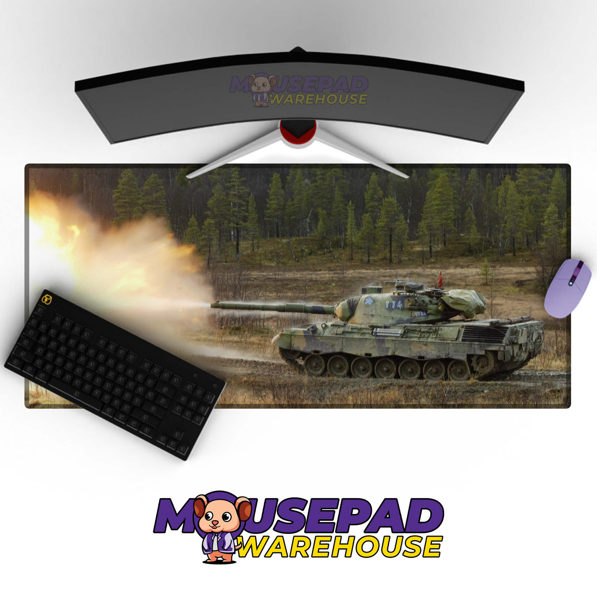 Leopard 2 Tank V12 Mousepad Deskmat Mockup