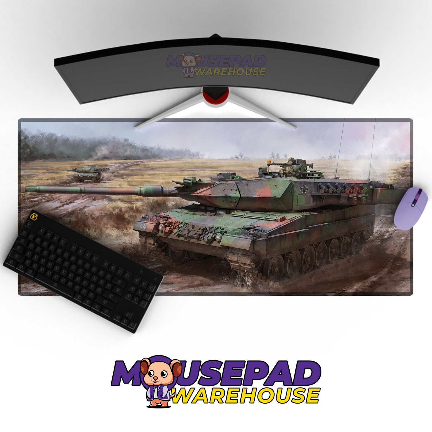 Leopard 2 Tank V13 Mousepad Deskmat Mockup