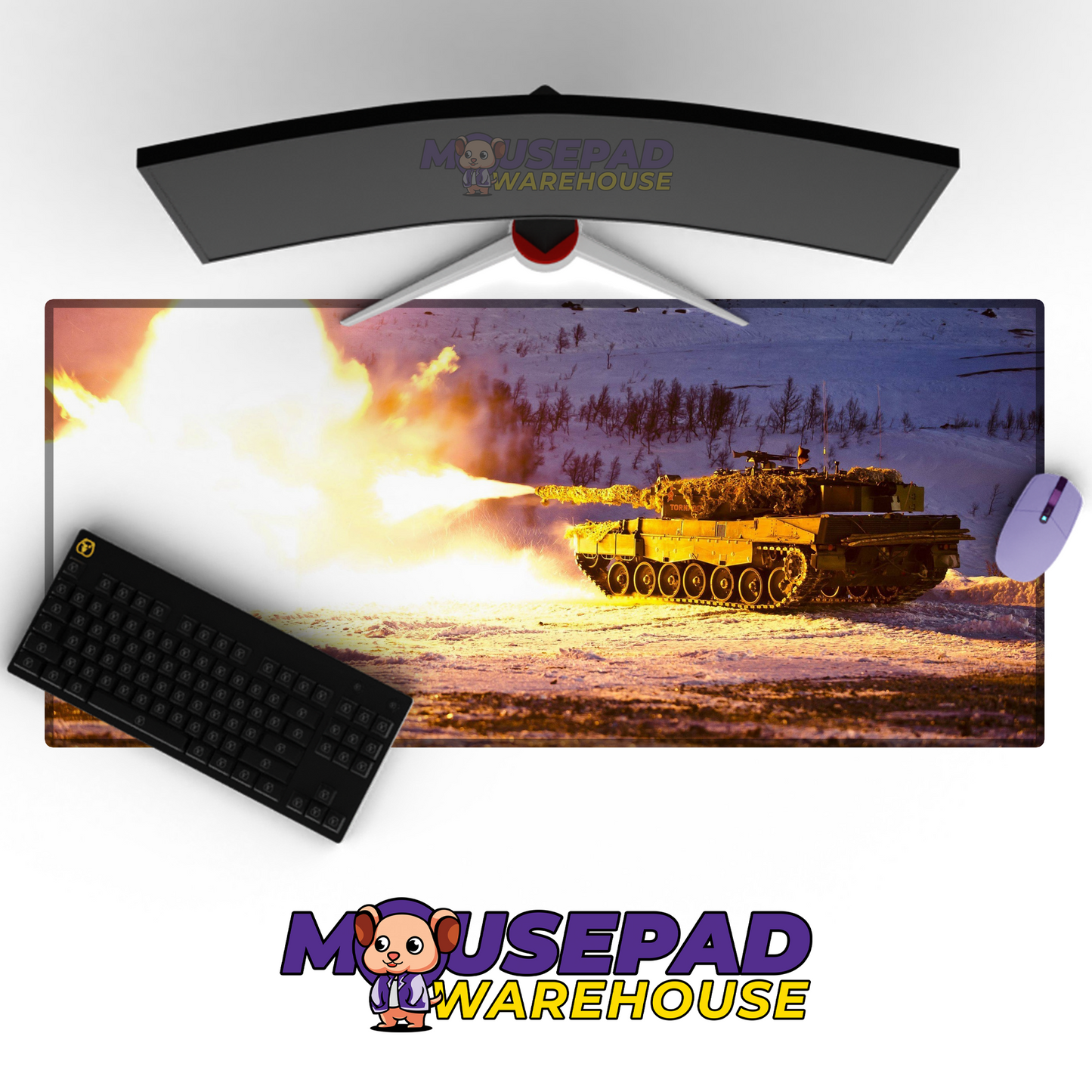 Leopard 2 Tank V15 Mousepad Deskmat Mockup