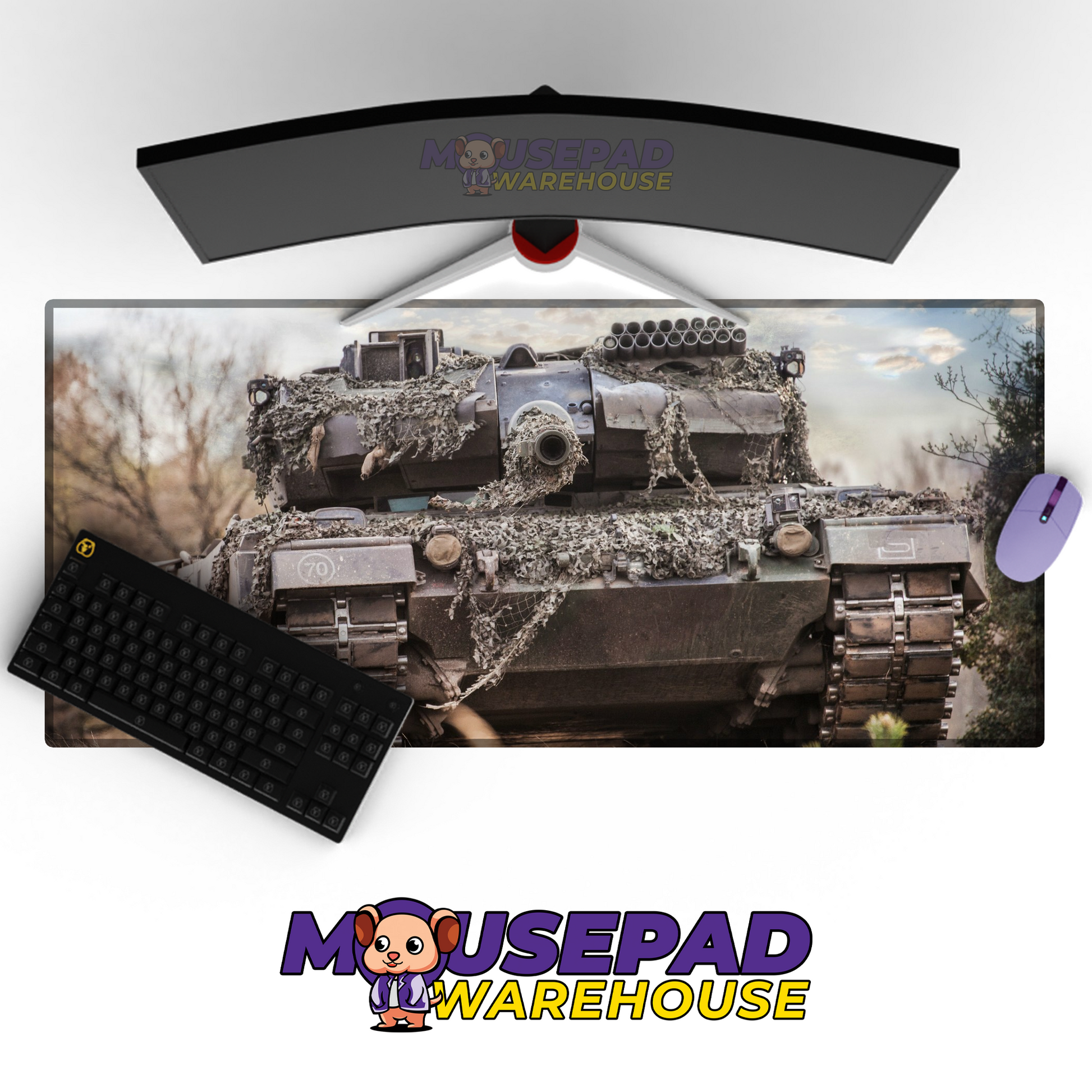 Leopard 2 Tank V22 Mousepad Deskmat Mockup