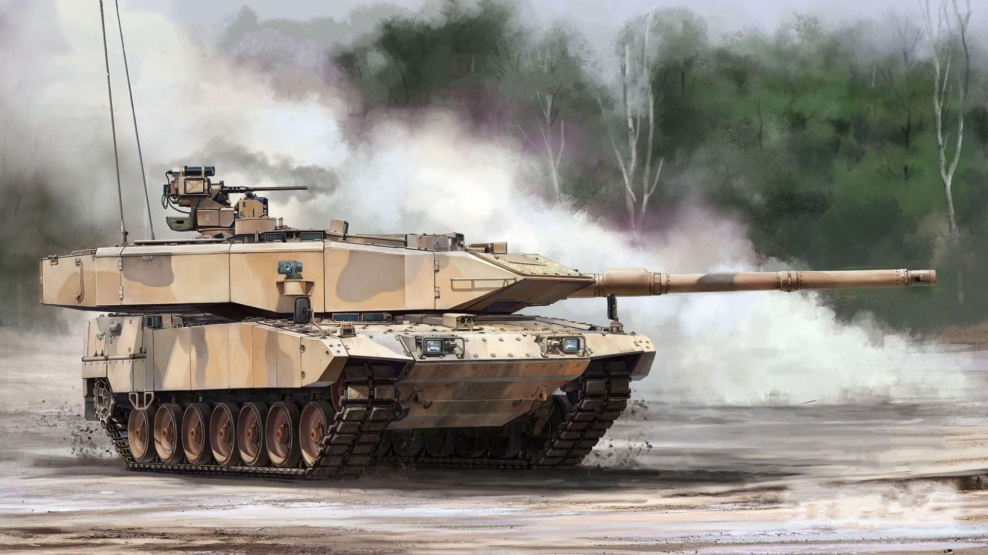 Leopard 2 Tank V7 Mousepad Deskmat