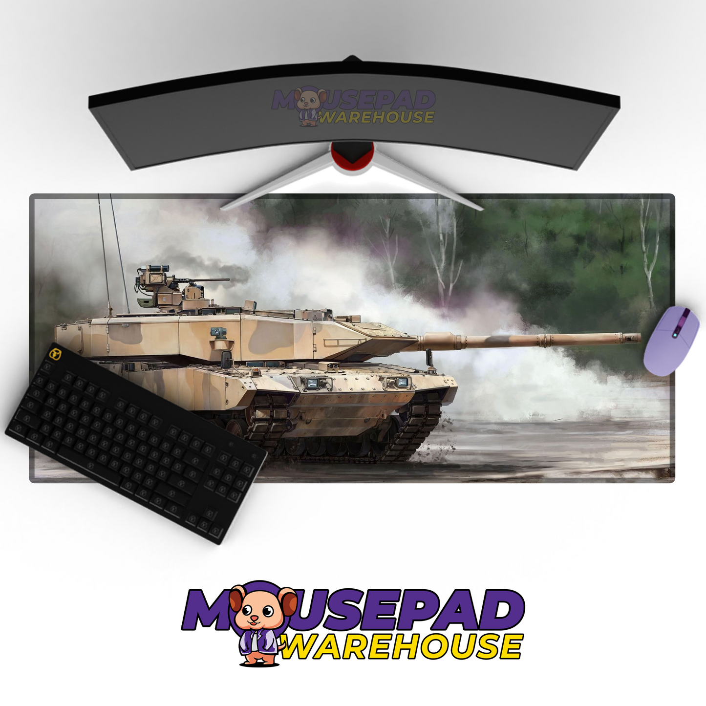 Leopard 2 Tank V7 Mousepad Deskmat Mockup