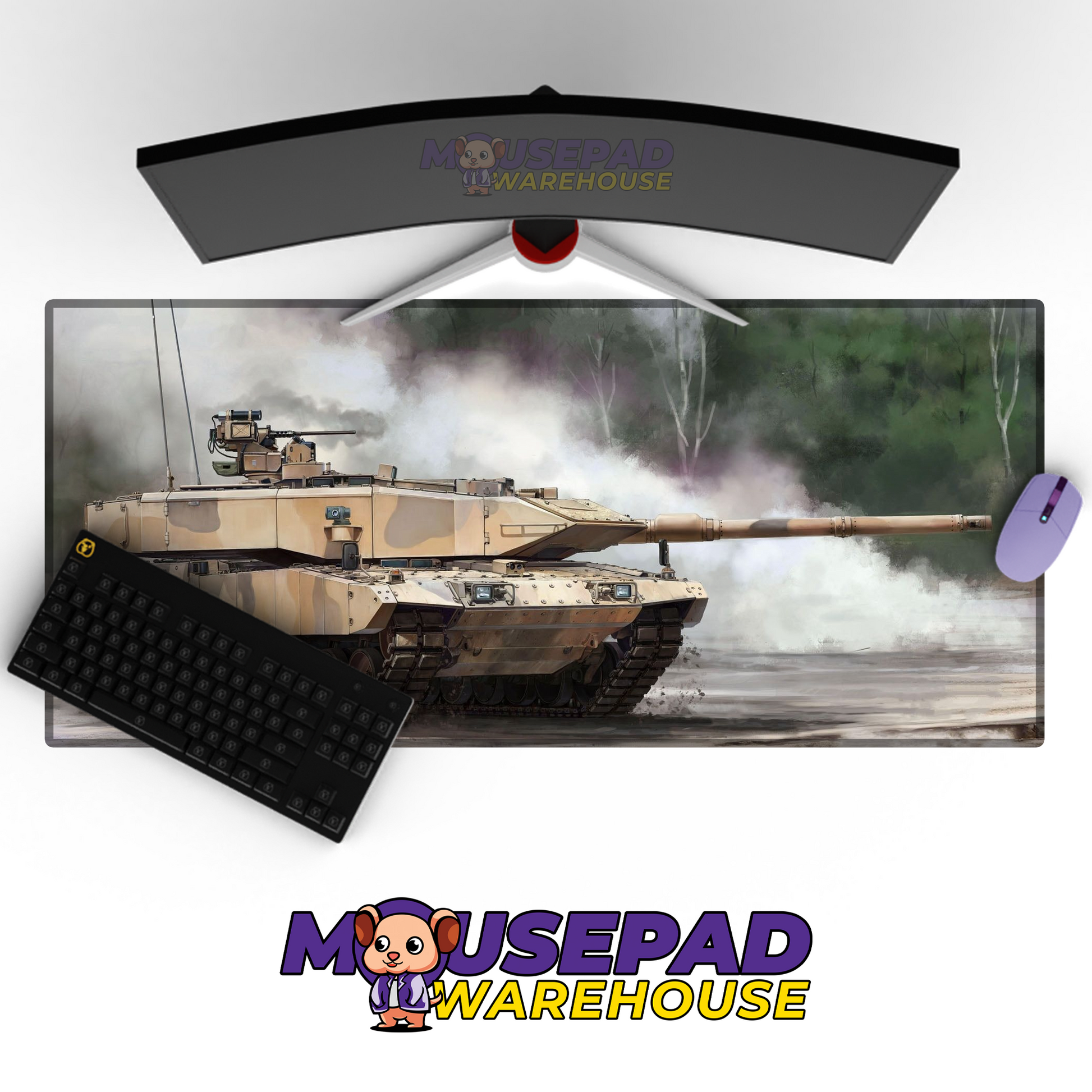 Leopard 2 Tank V7 Mousepad Deskmat Mockup